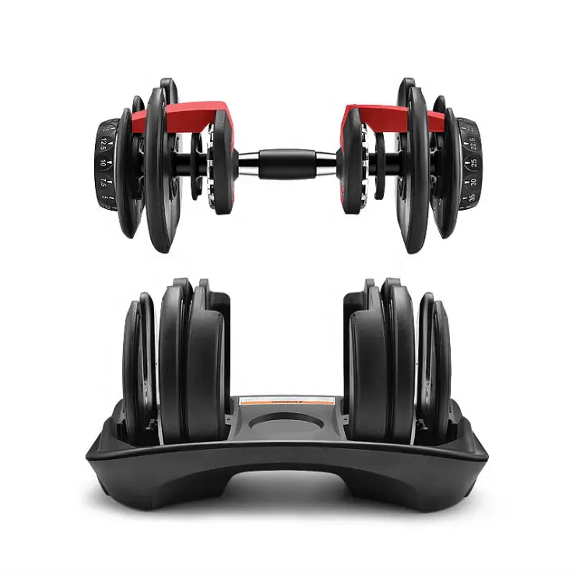 Heavy-Duty 40 kg Adjustable Dumbbell – Rubber-Coated Cast Iron with Fast Smart Dial | Full-Range Home Strength Training Set for Compact Gym Spaces