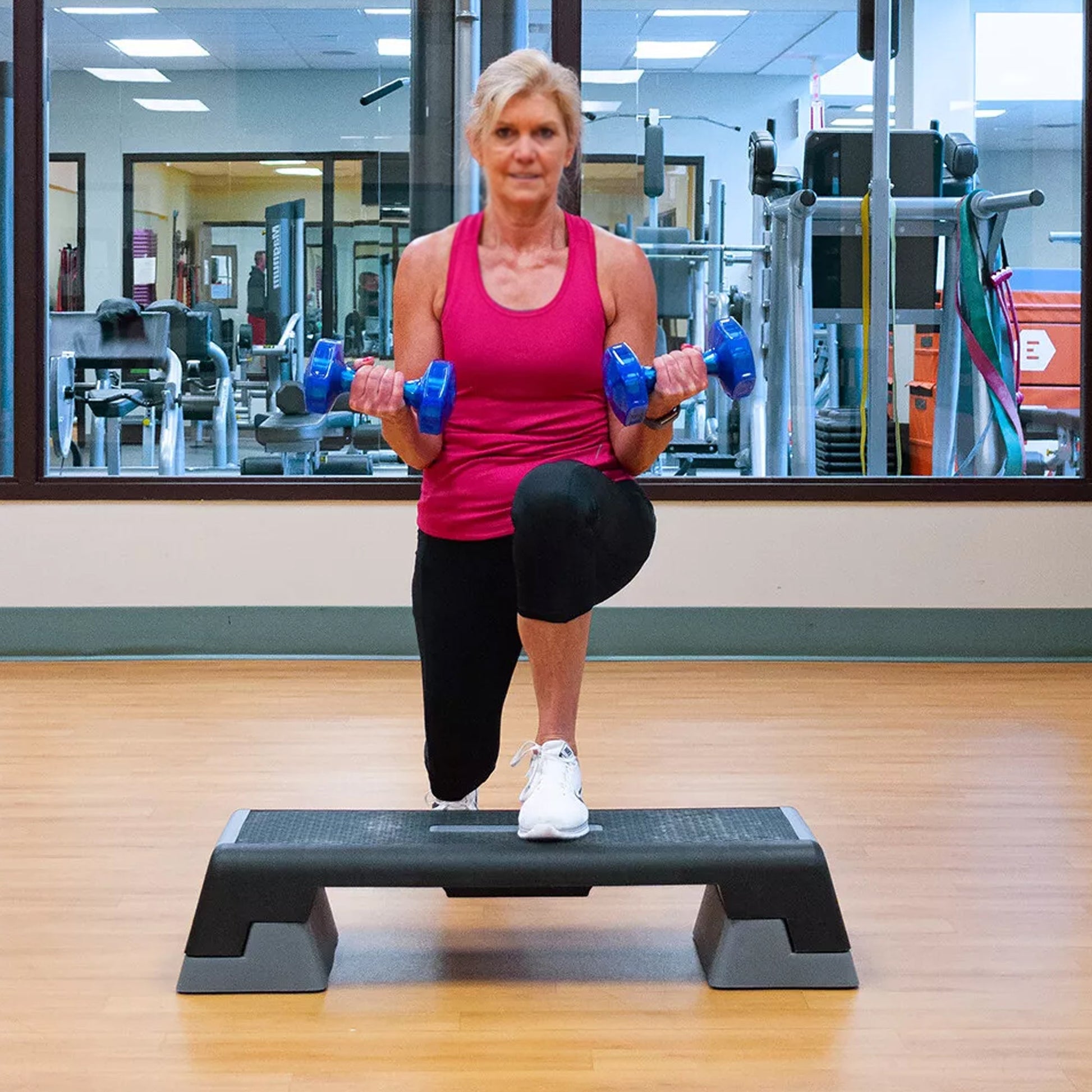 Premium Adjustable Aerobic Stepper – Textured Rubber Surface, 3 Height Levels, EVA Foam Core – Cardio, Strength & Yoga Step Board for Home Gyms