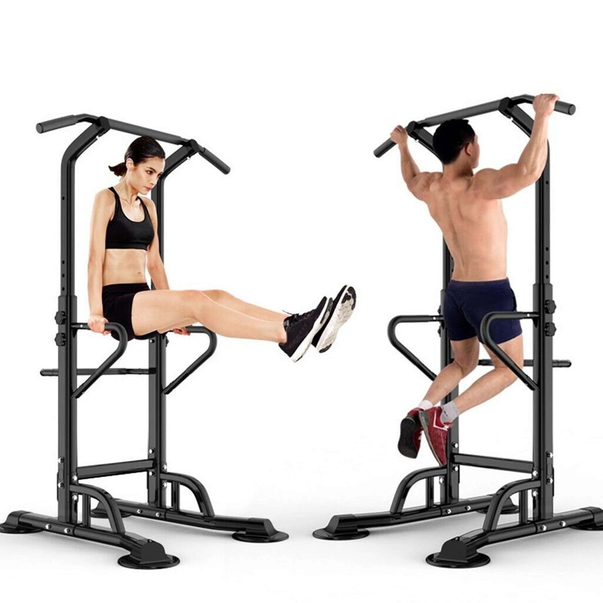 Multi-Level Power Tower Pull-Up & Dip Station – Steel Frame, Ergonomic Padding, Compact Strength Equipment for Home Gym & Full-Body Workouts
