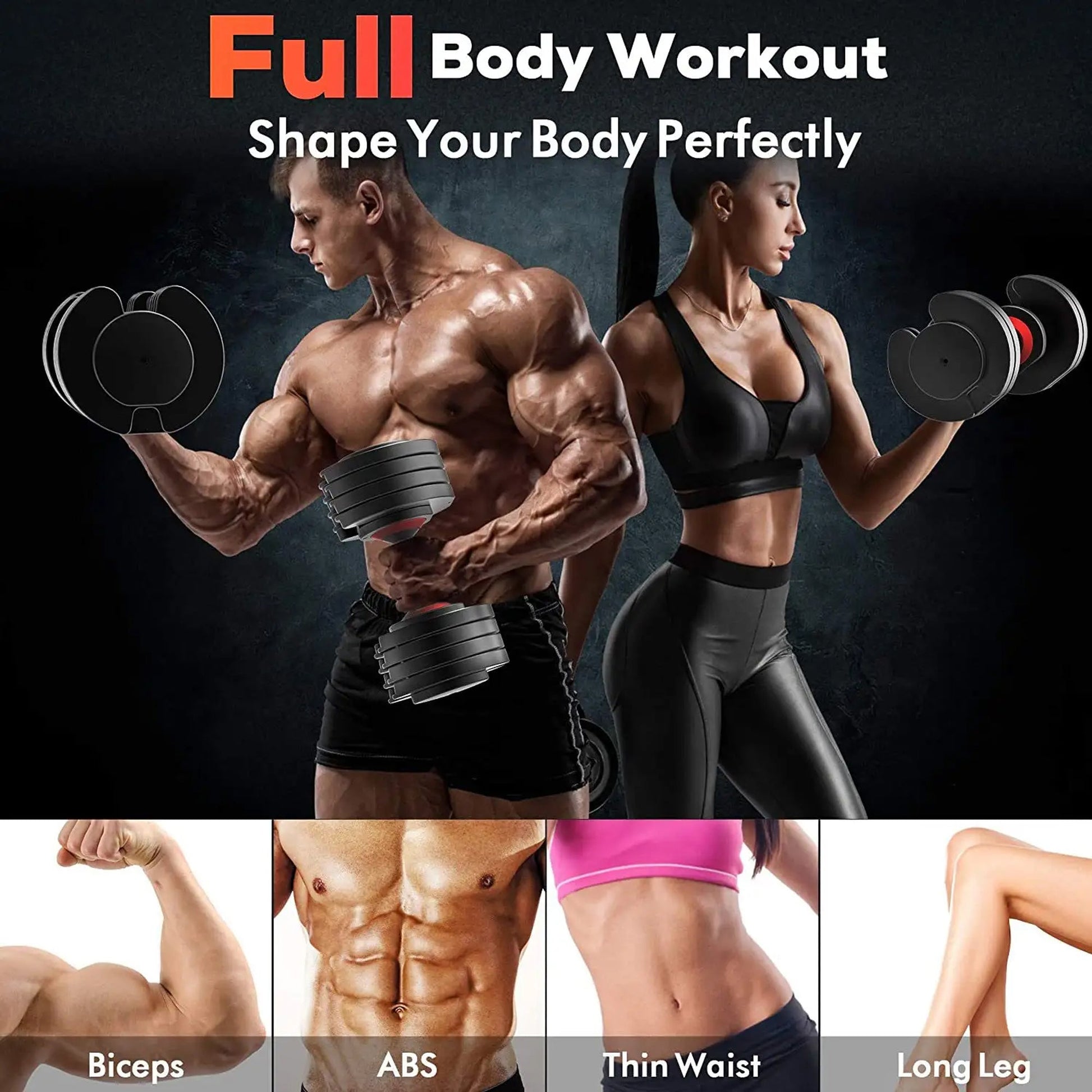 Compact 25 kg Adjustable Dumbbells – Neoprene-Coated 10-in-1 Set with Quick Switch Dial & Safety Lock for Strength Training in Home Gyms