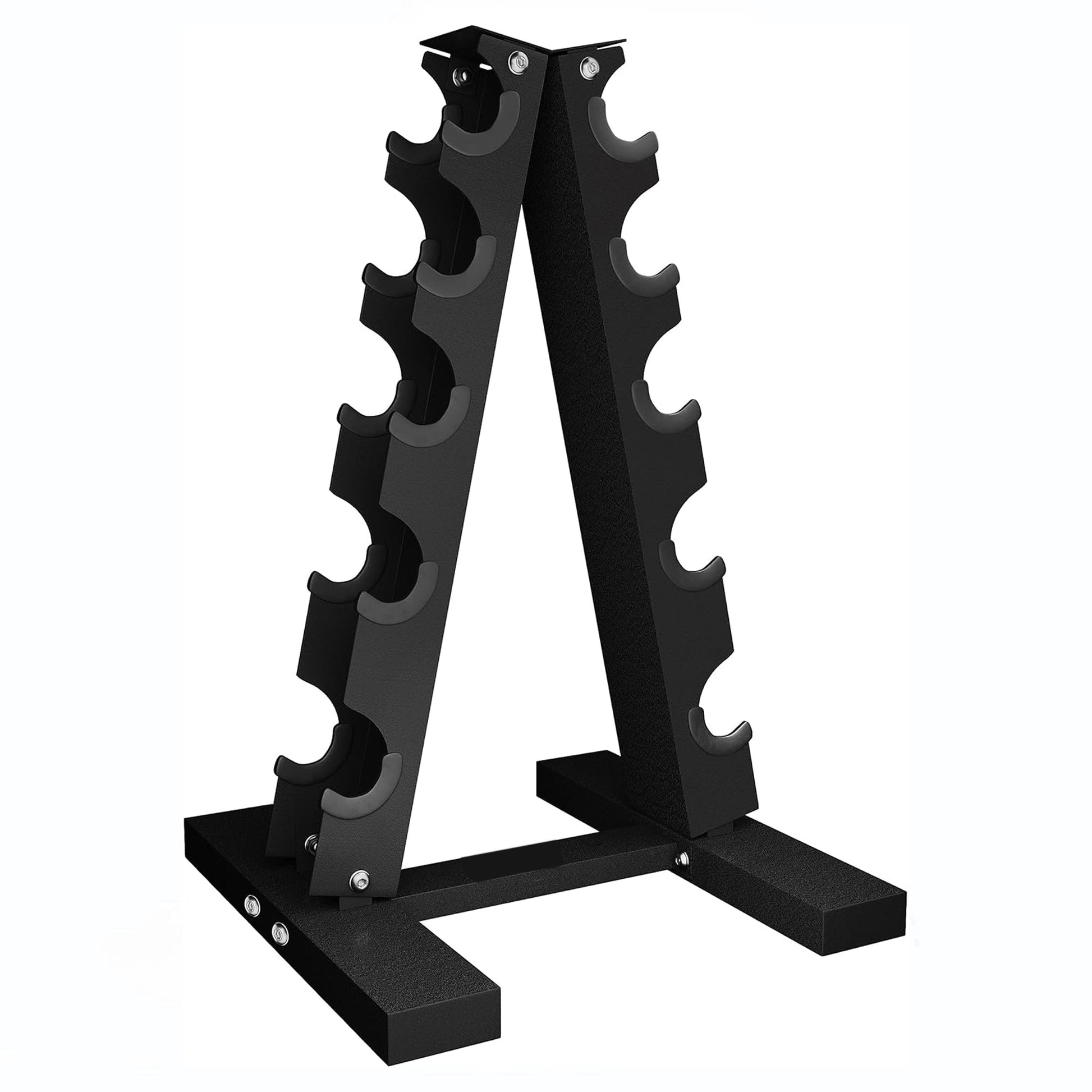 Heavy Duty Neoprene Dumbbell Tree Rack Stand – 3/5 Tier Vertical Storage for Neoprene Weights | Compact Dumbbell Holder for Home Gym & Studio