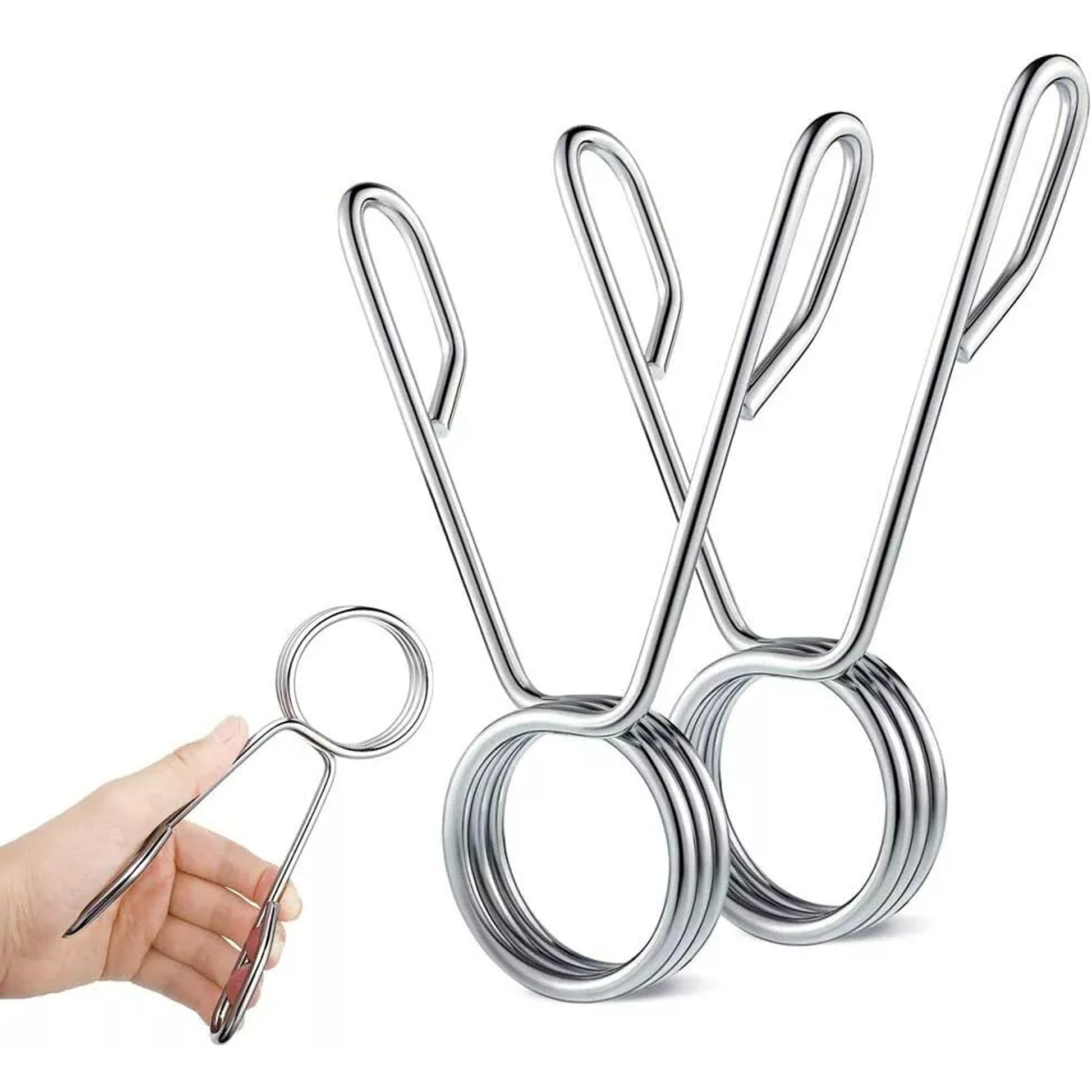 2″ Olympic Barbell Spring Clips – Chrome-Plated Steel Collars for 50 mm Bars, Quick-Lock Weight Securing for Home Gym Workouts & Strength Training