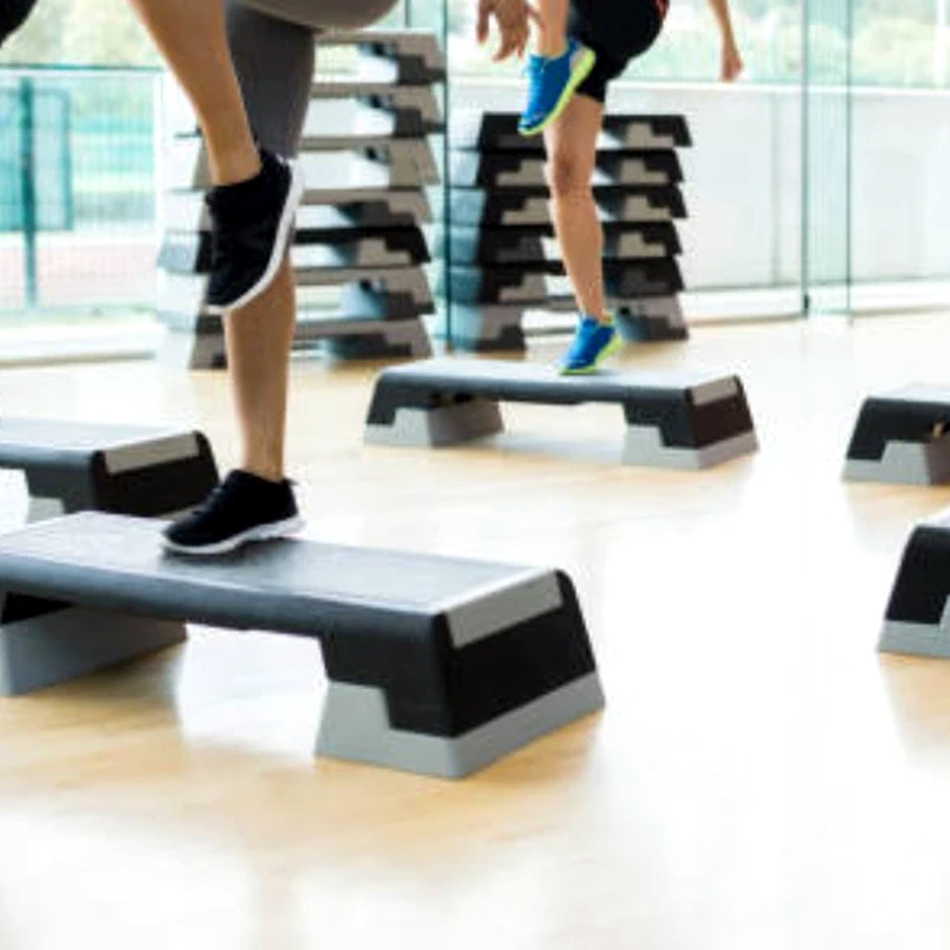 Premium Adjustable Aerobic Stepper – Textured Rubber Surface, 3 Height Levels, EVA Foam Core – Cardio, Strength & Yoga Step Board for Home Gyms