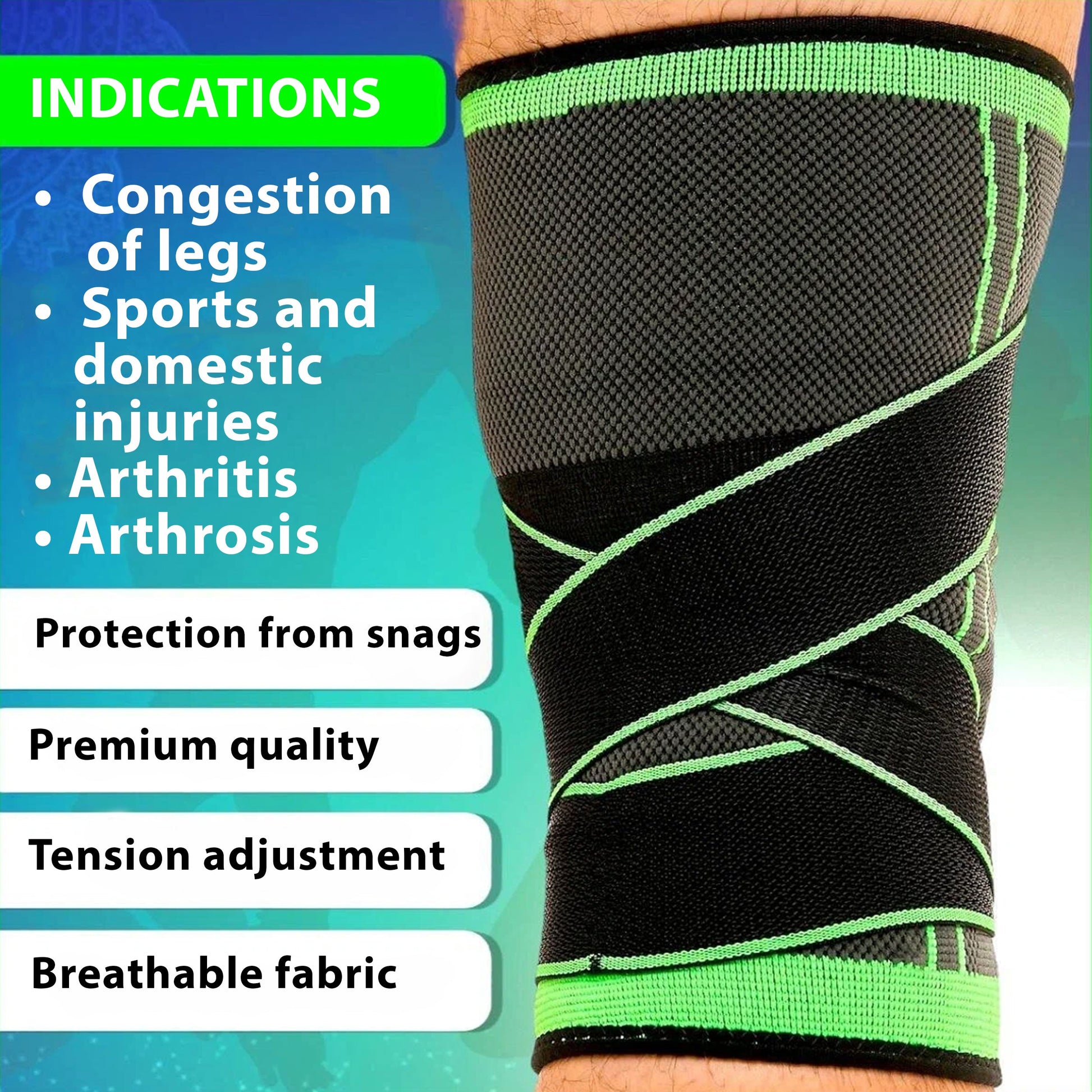 Premium Knee Brace with Adjustable Strap – Breathable Neoprene Compression for Meniscus, ACL & Joint Support – Fitness, Running & Daily Use
