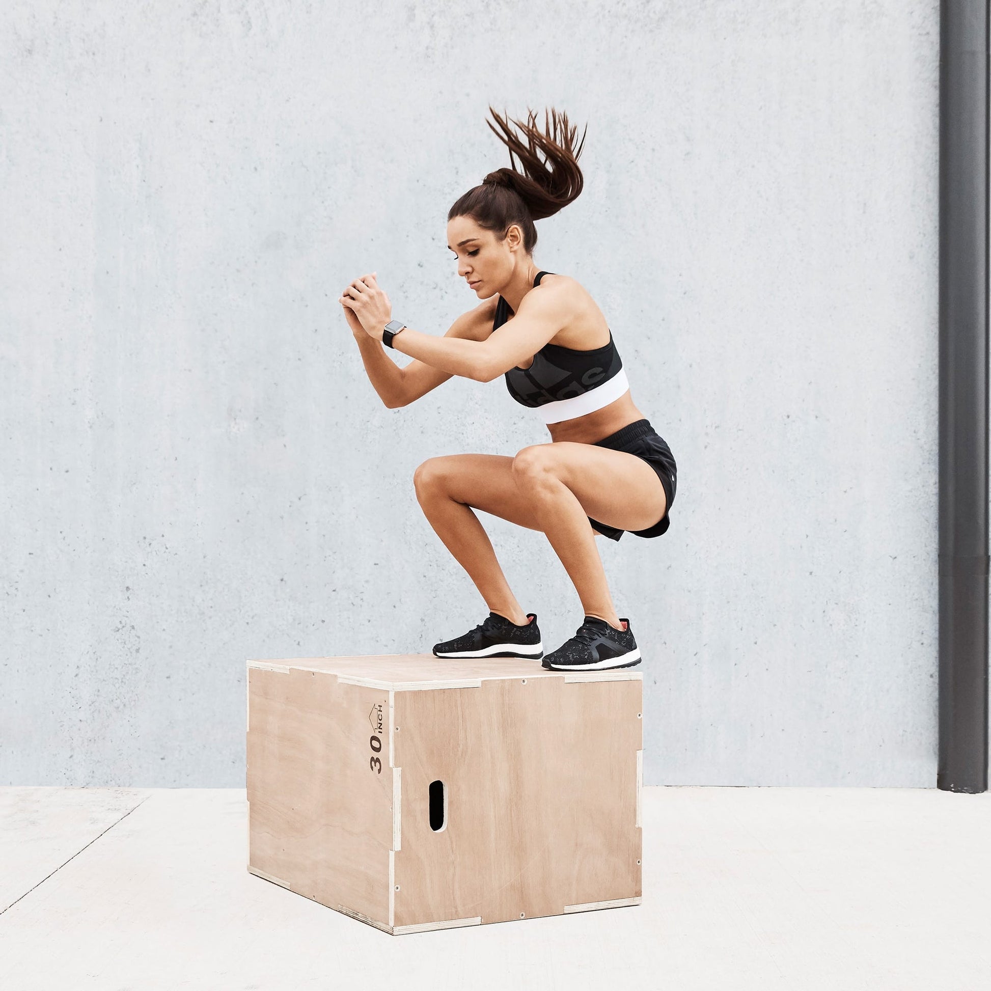 Multi-Height Wooden Plyometric Box – 3-in-1 Plywood Step with Non-Slip Coating for Strength, Agility & HIIT – Compact for Home Gym Training