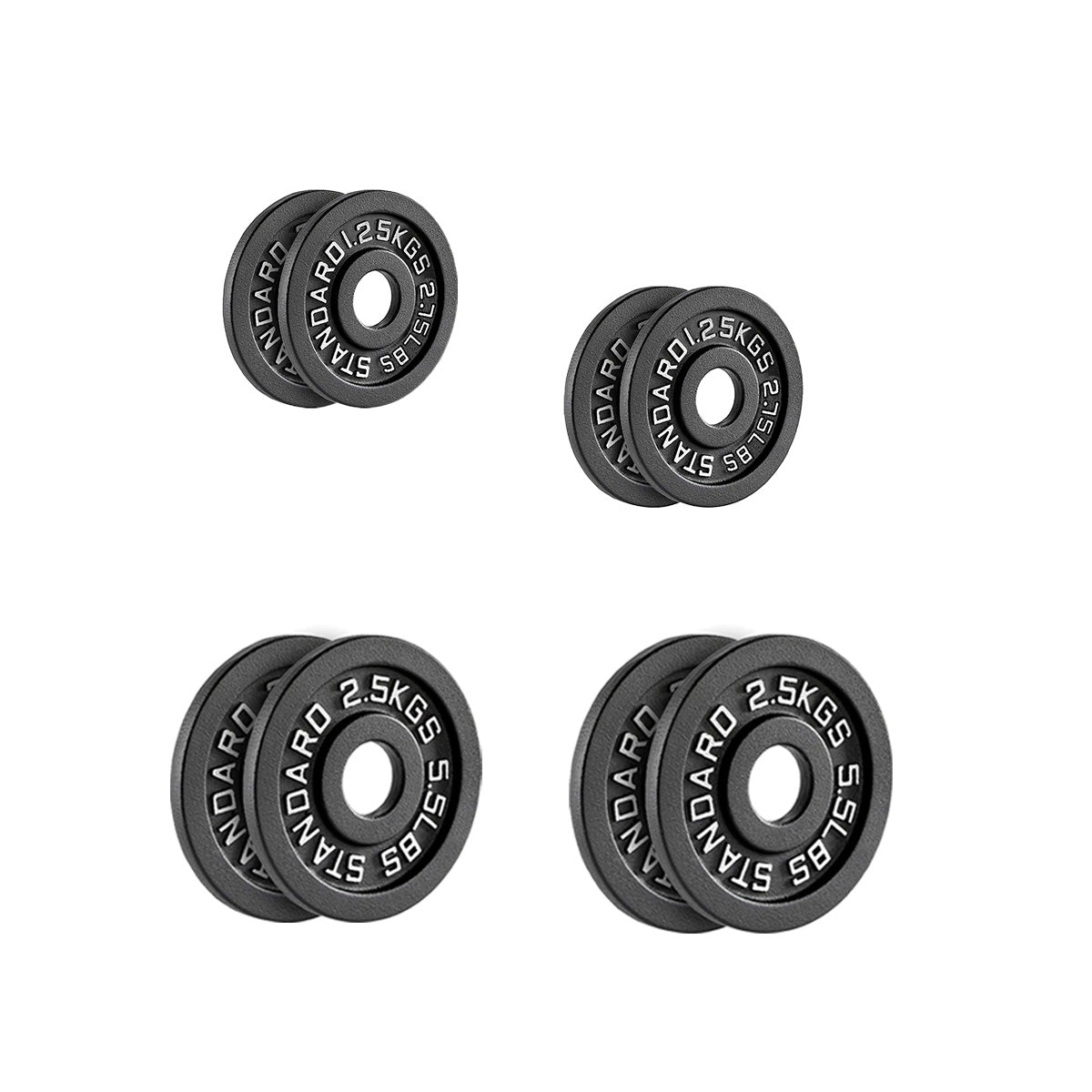 Olympic Cast Iron Weight Plates – Matte Black Deep‑Dish Design, 2″ Hole, Heavy-Duty Build for Barbell Training, Home Gym & Strength Workouts