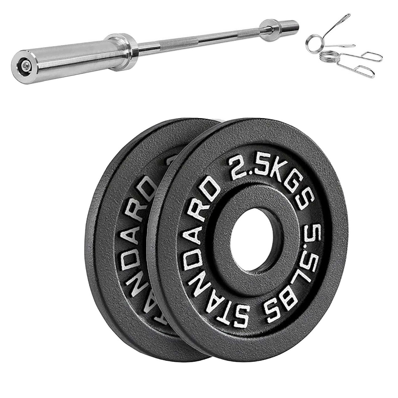 Olympic Cast Iron Weight Plates – Matte Black Deep‑Dish Design, 2″ Hole, Heavy-Duty Build for Barbell Training, Home Gym & Strength Workouts