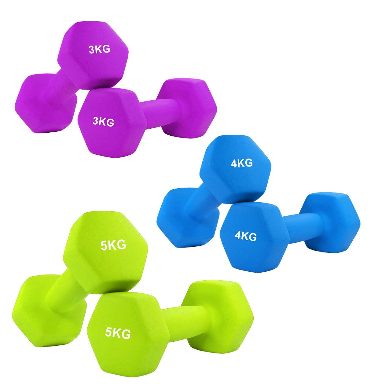 Sculpt & Tone with Hex Neoprene Dumbbells – Cast Iron Core, Non‑Slip Grip, Anti‑Roll Coating for Safe, Stylish Home Gym Strength Training
