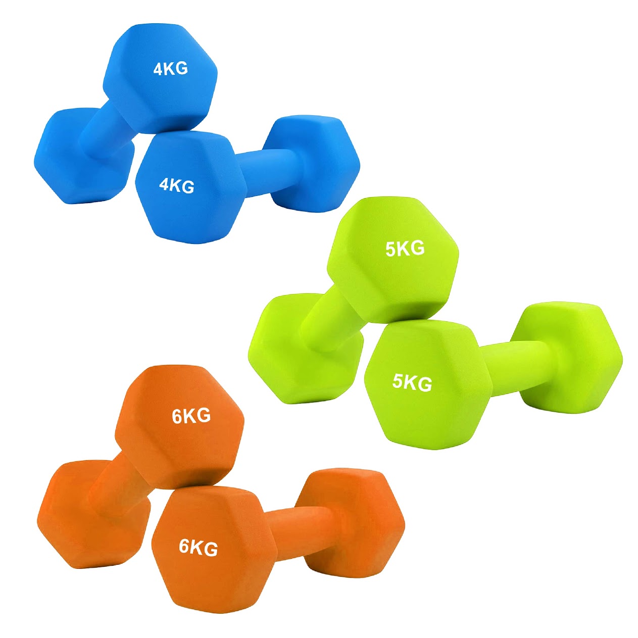 Sculpt & Tone with Hex Neoprene Dumbbells – Cast Iron Core, Non‑Slip Grip, Anti‑Roll Coating for Safe, Stylish Home Gym Strength Training