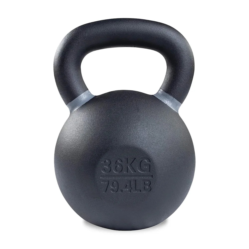 Premium Cast Iron Kettlebells – Powder‑Coated Finish with Ergonomic Grip – Strength Training Weights for Home Gym Workouts