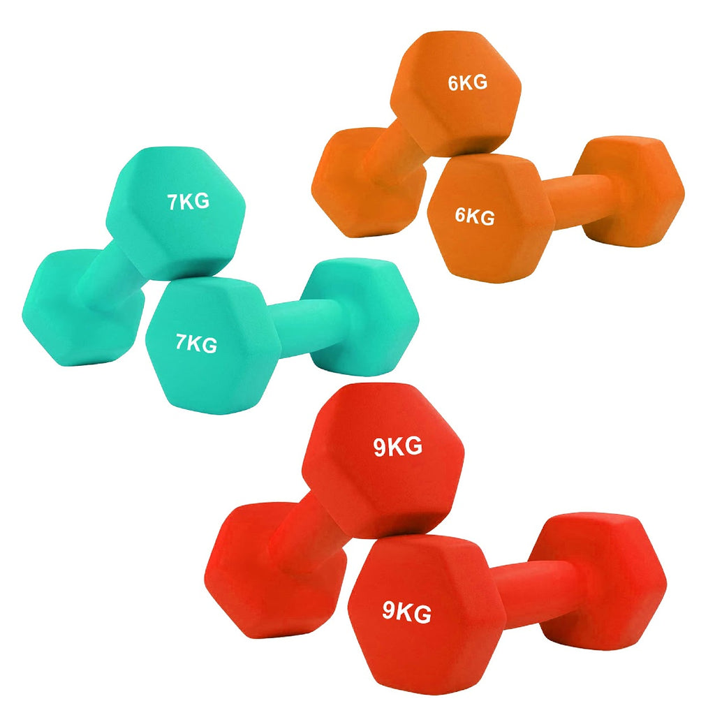 Sculpt & Tone with Hex Neoprene Dumbbells – Cast Iron Core, Non‑Slip Grip, Anti‑Roll Coating for Safe, Stylish Home Gym Strength Training