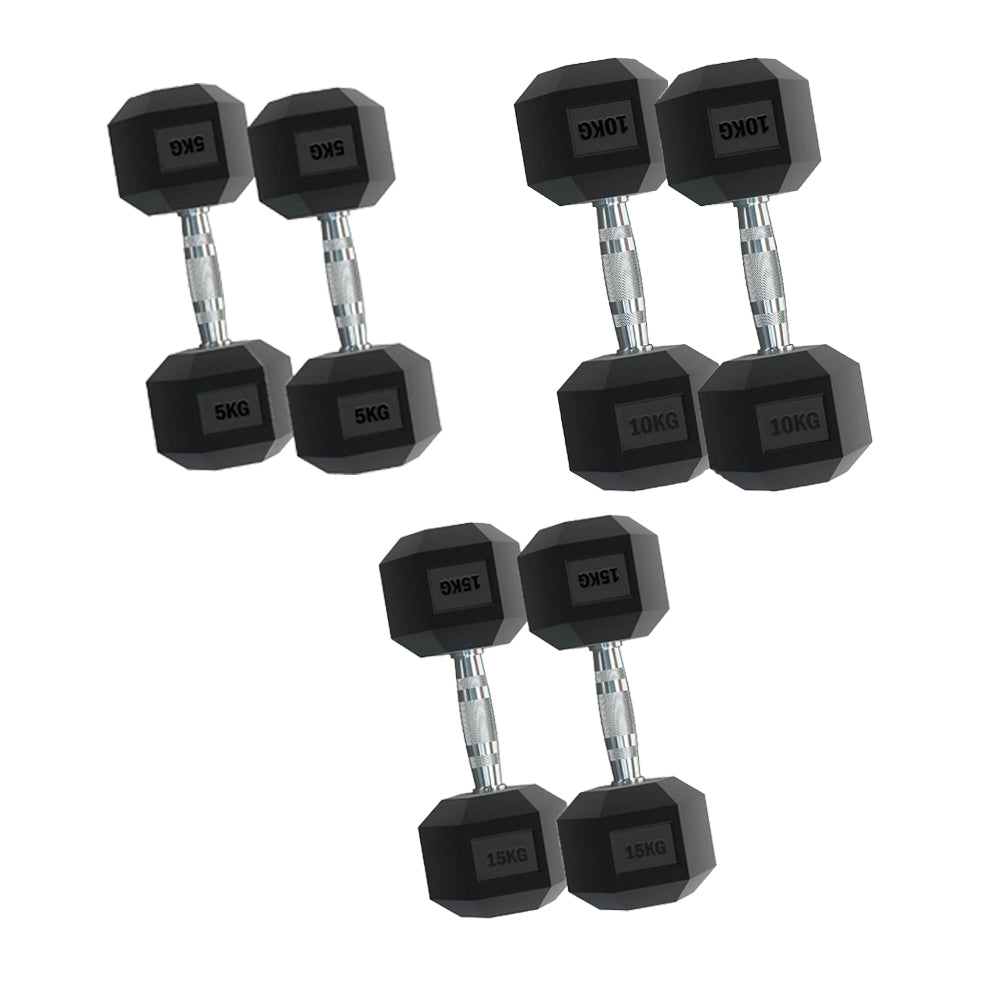 Premium Hex Dumbbell Set UK with 3 Pairs (2.5kg–15kg) & Optional Vertical 3 Tier Rack – Rubber-Coated, Ergonomic Grip, Space-Saving Design