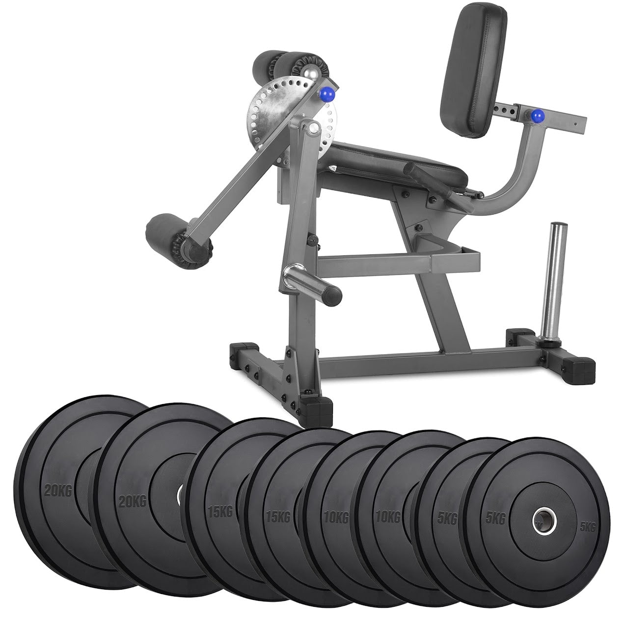 Heavy‑Duty Adjustable Leg Extension & Curl Machine – Powder‑Coated Steel, 4‑Way Adjustment, Quad & Hamstring Strength Training for Home Gym
