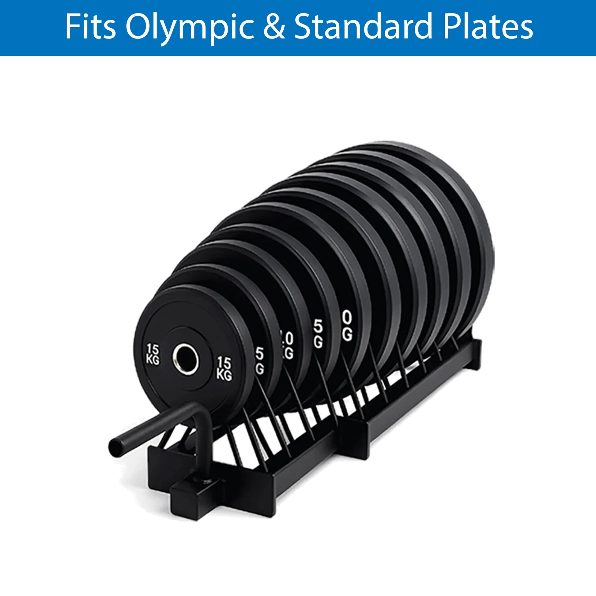 Portable Horizontal Weight Plate Rack with Wheels, Heavy-Duty Steel Barbell & Bumper Plate Storage Cart