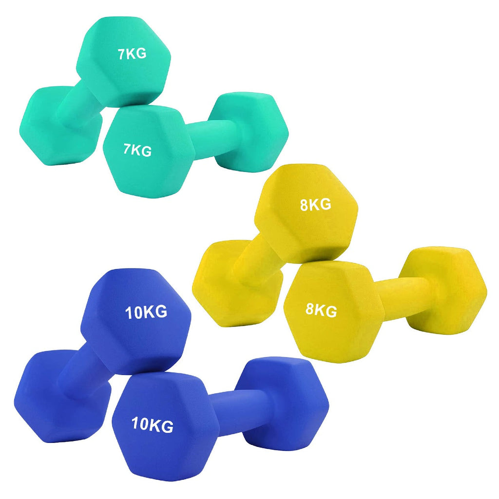 Sculpt & Tone with Hex Neoprene Dumbbells – Cast Iron Core, Non‑Slip Grip, Anti‑Roll Coating for Safe, Stylish Home Gym Strength Training