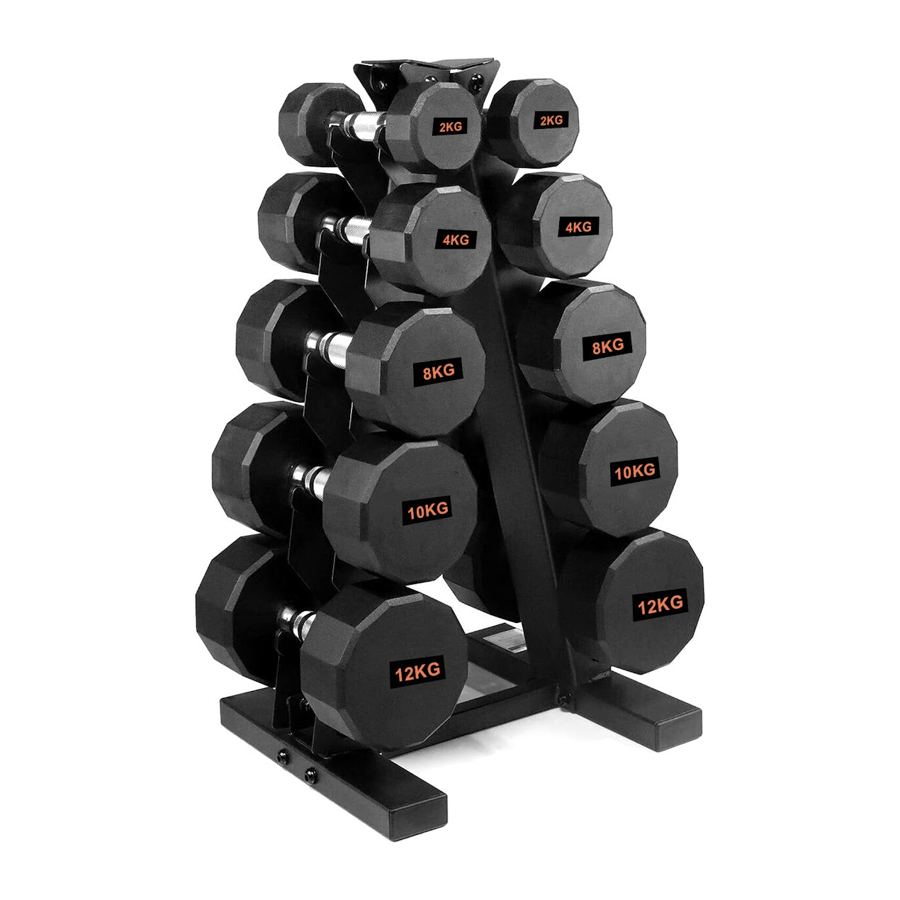 Premium Hex Dumbbells – Rubber-Coated, Anti-Roll Stability, Steel Grip – Ideal for Strength Training in Home Gyms & Studios