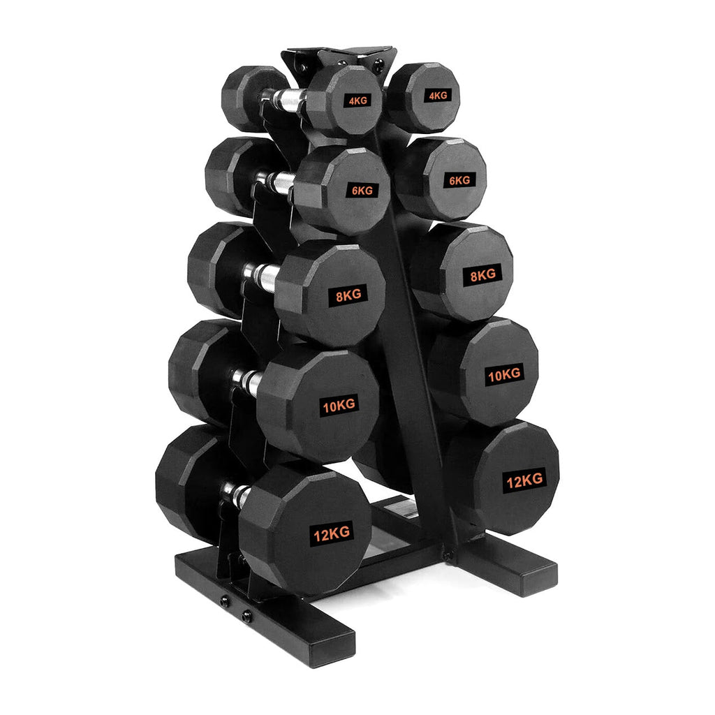 Premium Hex Dumbbells – Rubber-Coated, Anti-Roll Stability, Steel Grip – Ideal for Strength Training in Home Gyms & Studios
