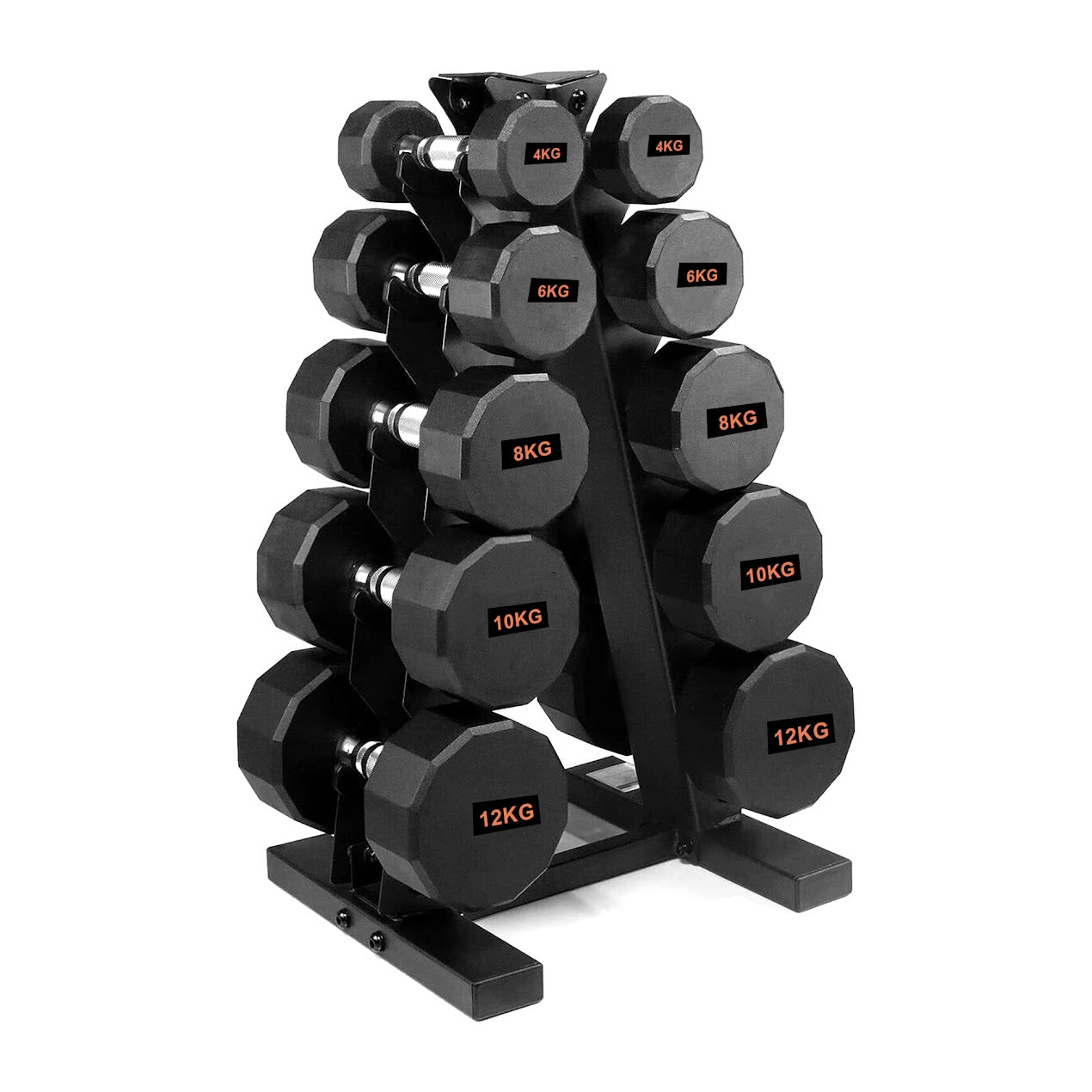 Premium Hex Dumbbells – Rubber-Coated, Anti-Roll Stability, Steel Grip – Ideal for Strength Training in Home Gyms & Studios