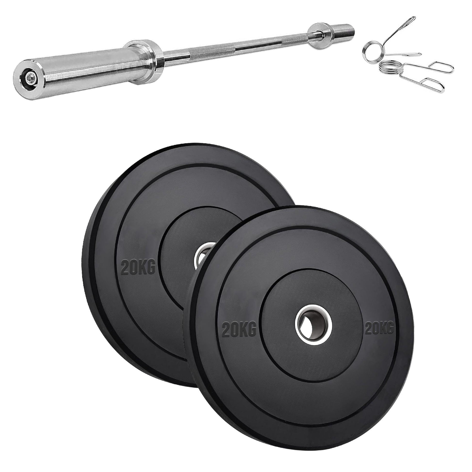 Premium Olympic Rubber Bumper Weight Plates – Low Bounce, 2″ Steel Core, 5–25 kg Pairs & Sets for Silent Strength Training in Home Gyms