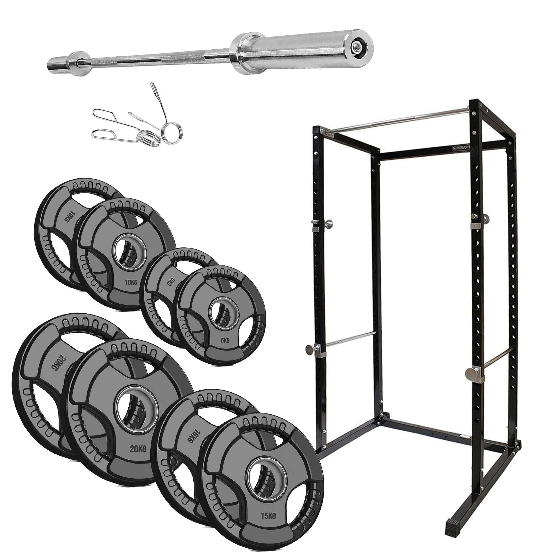 Power Rack with Pull-Up Bar & Safety Spotters – Adjustable Steel Squat Cage for Strength Training, Weight Lifting, and Home Gym Workouts