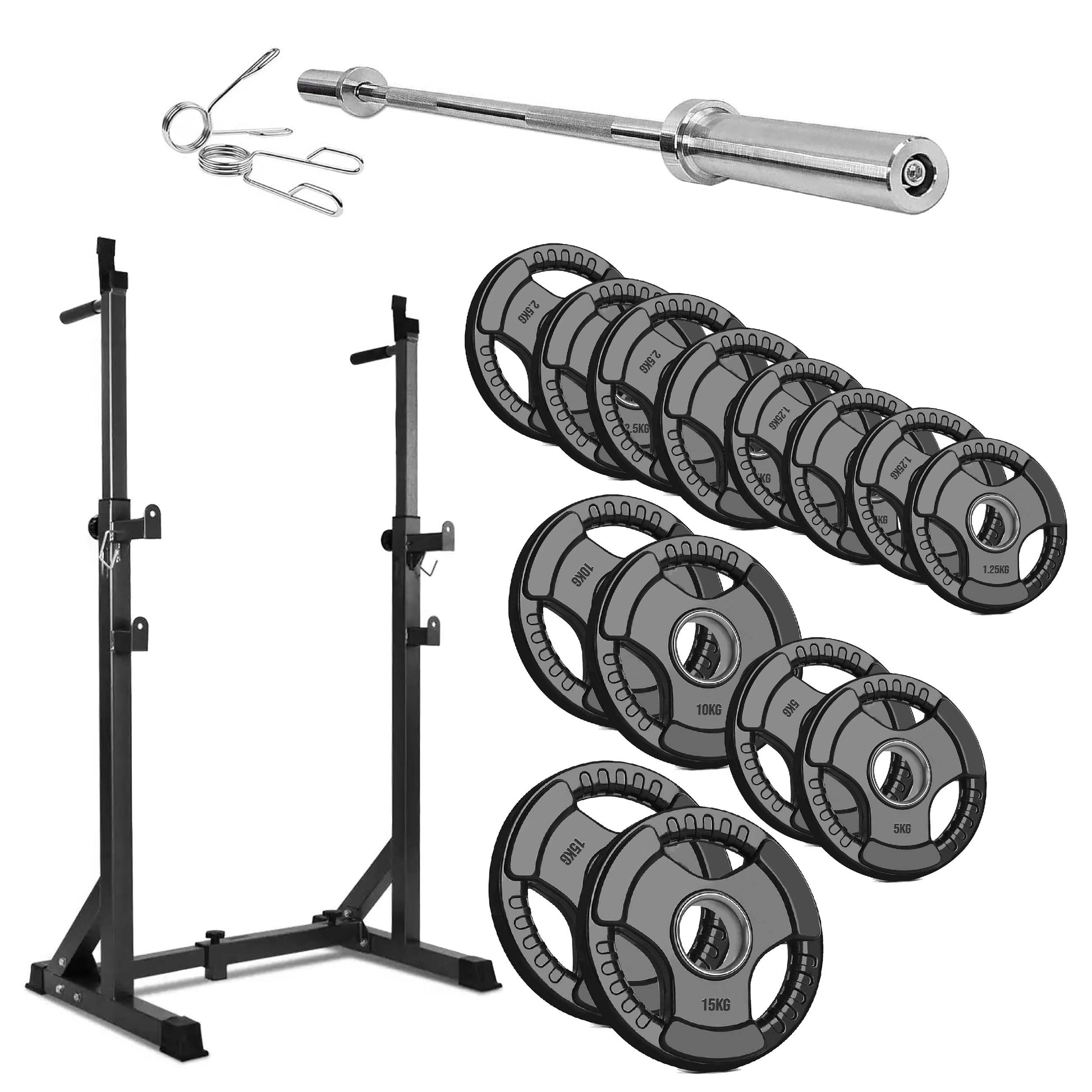 Precision Lift Platform – Heavy‑Duty Barbell Squat Rack with Dip Handles, 200kg Capacity, Adjustable Frame with Safety Spotters for Home Use