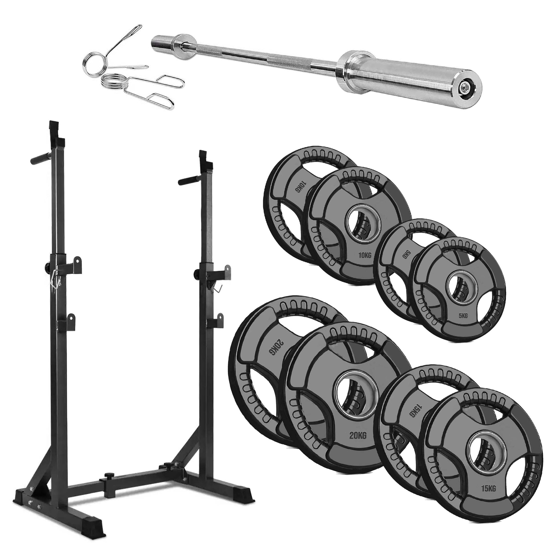 Precision Lift Platform – Heavy‑Duty Barbell Squat Rack with Dip Handles, 200kg Capacity, Adjustable Frame with Safety Spotters for Home Use