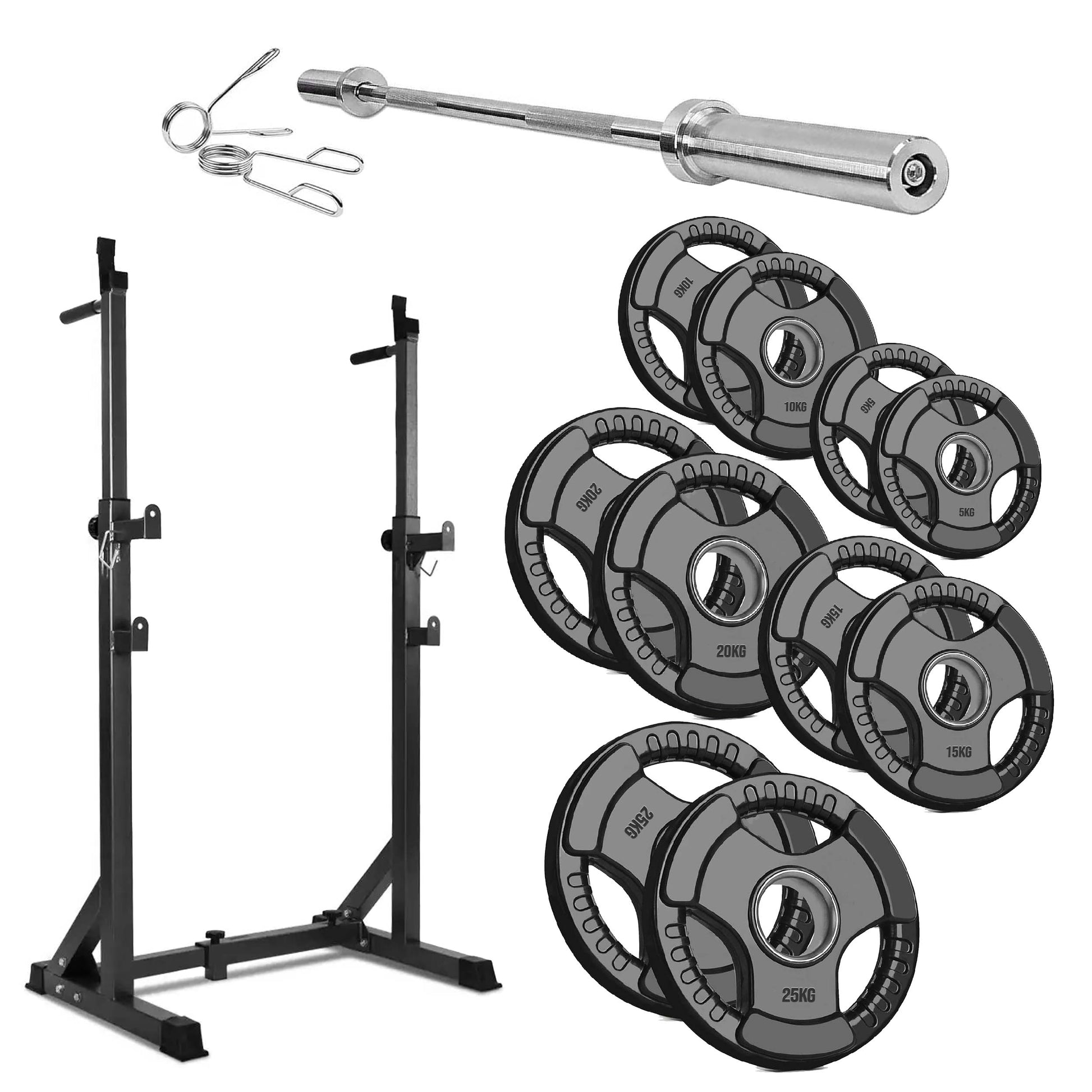 Precision Lift Platform – Heavy‑Duty Barbell Squat Rack with Dip Handles, 200kg Capacity, Adjustable Frame with Safety Spotters for Home Use