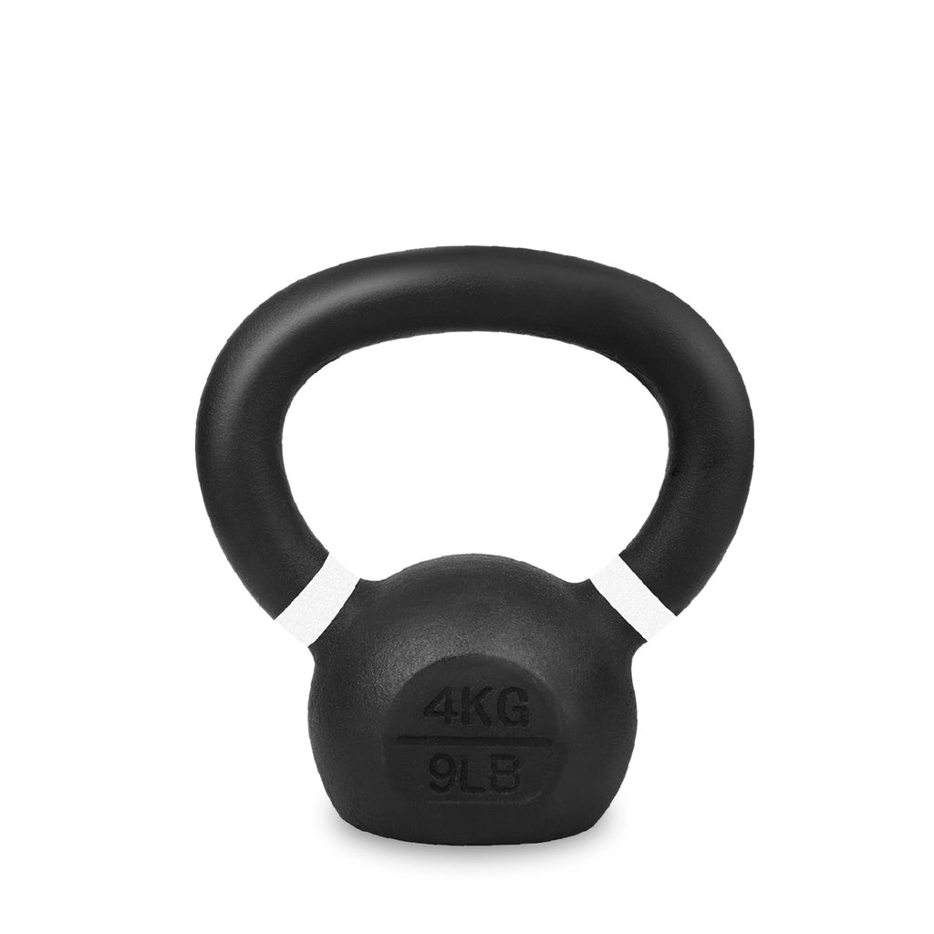 Premium Cast Iron Kettlebells – Powder‑Coated Finish with Ergonomic Grip – Strength Training Weights for Home Gym Workouts