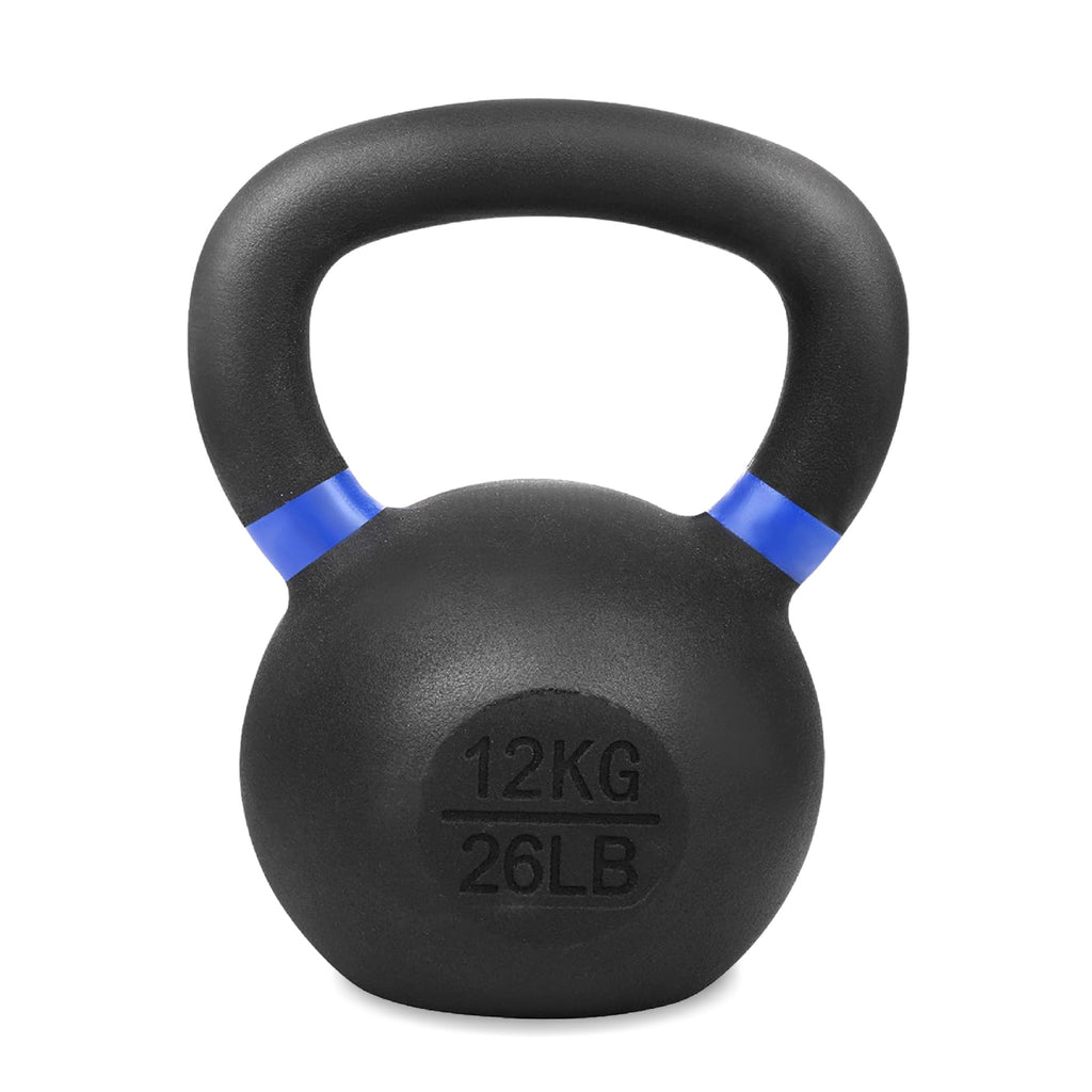 Premium Cast Iron Kettlebells – Powder‑Coated Finish with Ergonomic Grip – Strength Training Weights for Home Gym Workouts