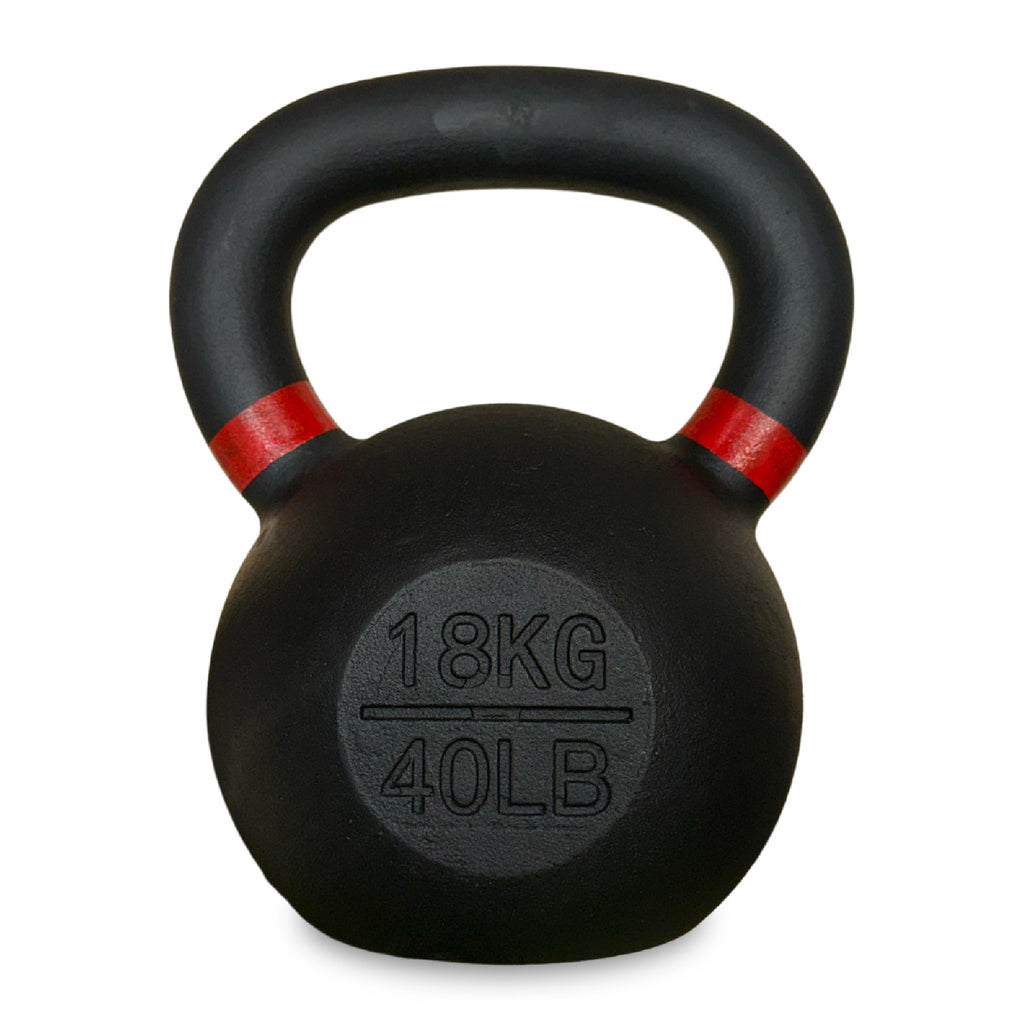 Premium Cast Iron Kettlebells – Powder‑Coated Finish with Ergonomic Grip – Strength Training Weights for Home Gym Workouts