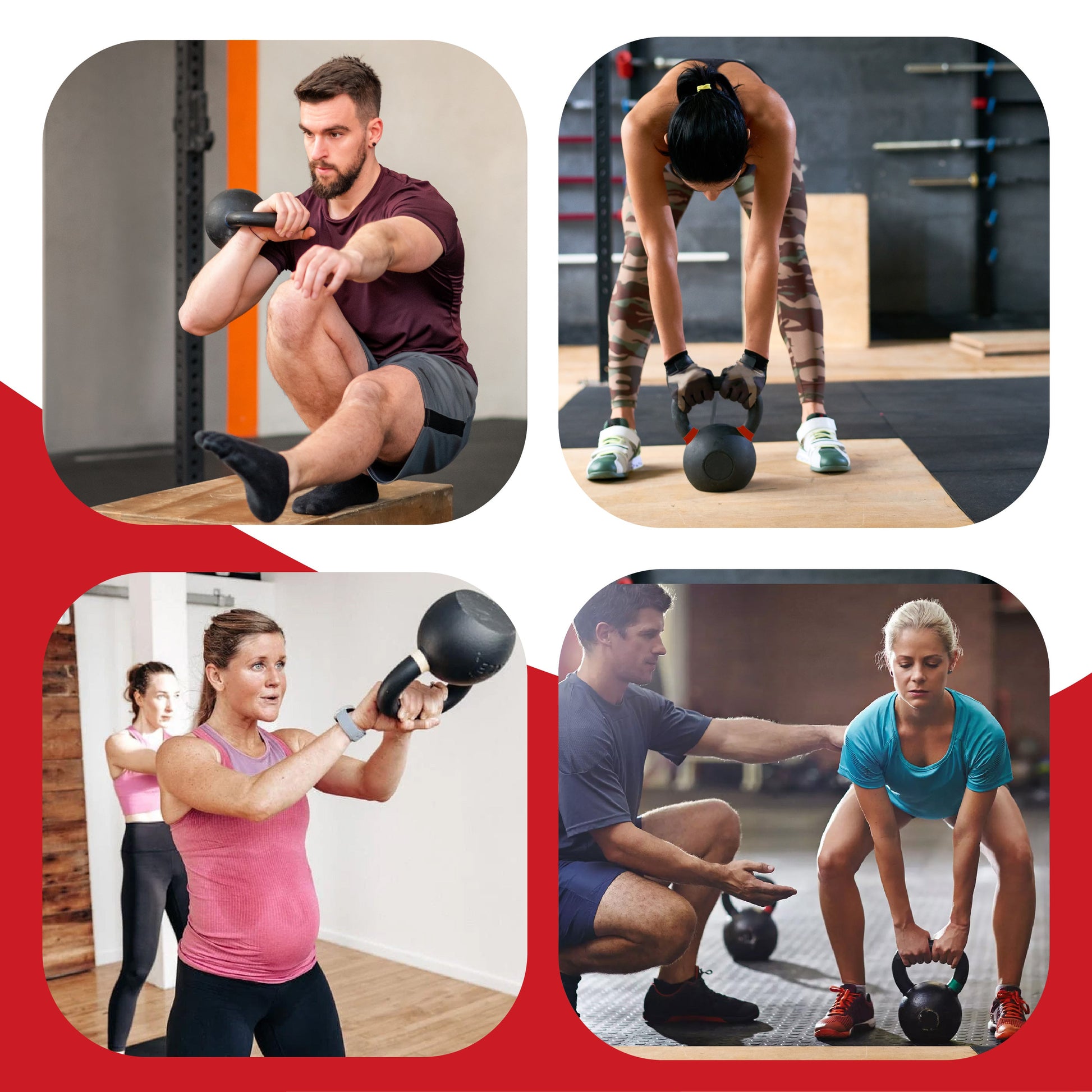 Premium Cast Iron Kettlebells – Powder‑Coated Finish with Ergonomic Grip – Strength Training Weights for Home Gym Workouts