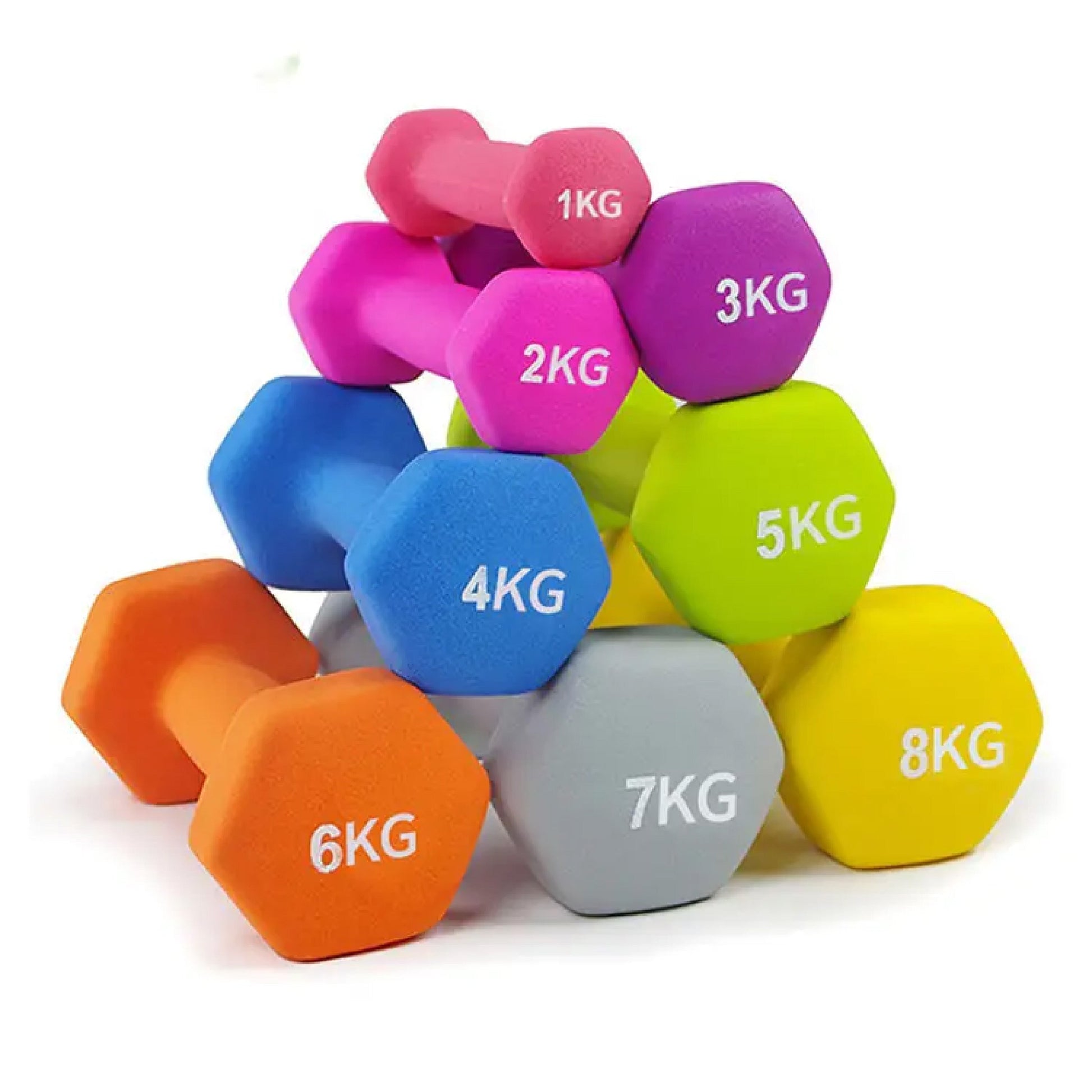 Sculpt & Tone with Hex Neoprene Dumbbells – Cast Iron Core, Non‑Slip Grip, Anti‑Roll Coating for Safe, Stylish Home Gym Strength Training