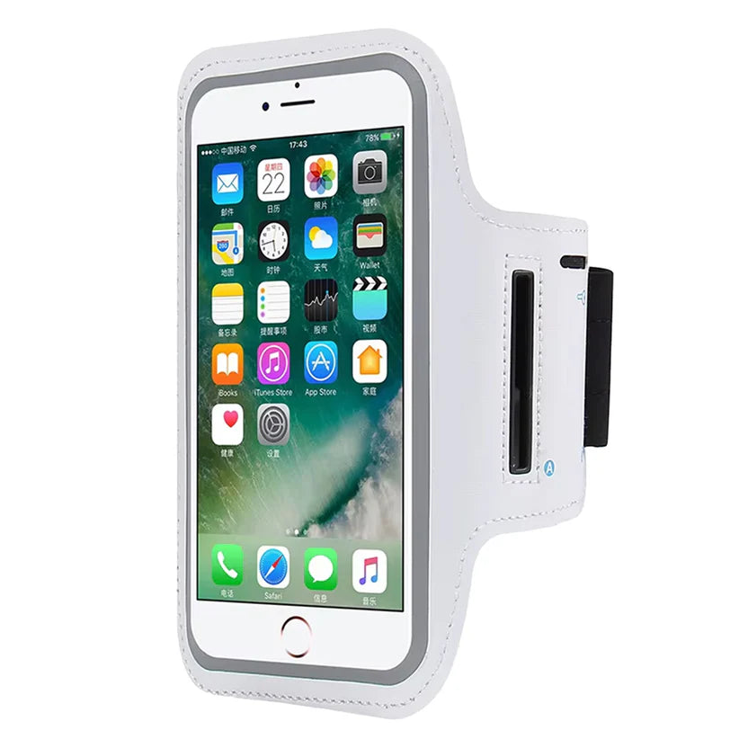 Phone case with screen displaying app icons on a white background