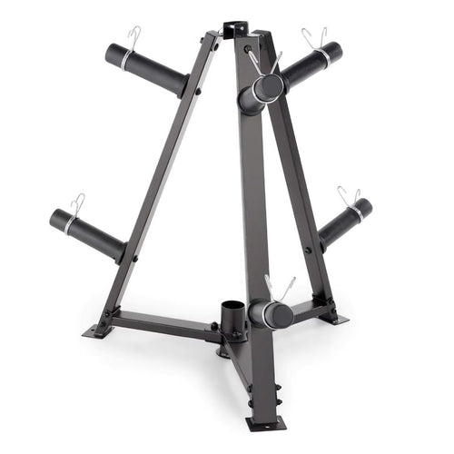 300 kg Capacity Vertical Rack – Steel Dumbbell & Plate Storage with Safety Clamps, Ideal for Home Gyms and Space-Saving Strength Zones