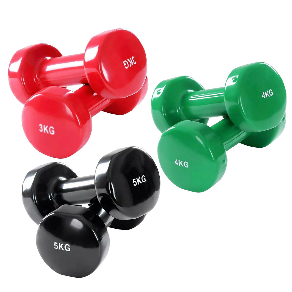 Durable Neoprene Coated Dumbbell Set – Vibrant Multi Colour, Ergonomic Grip for Strength Training, Home Gym & Fitness Toning