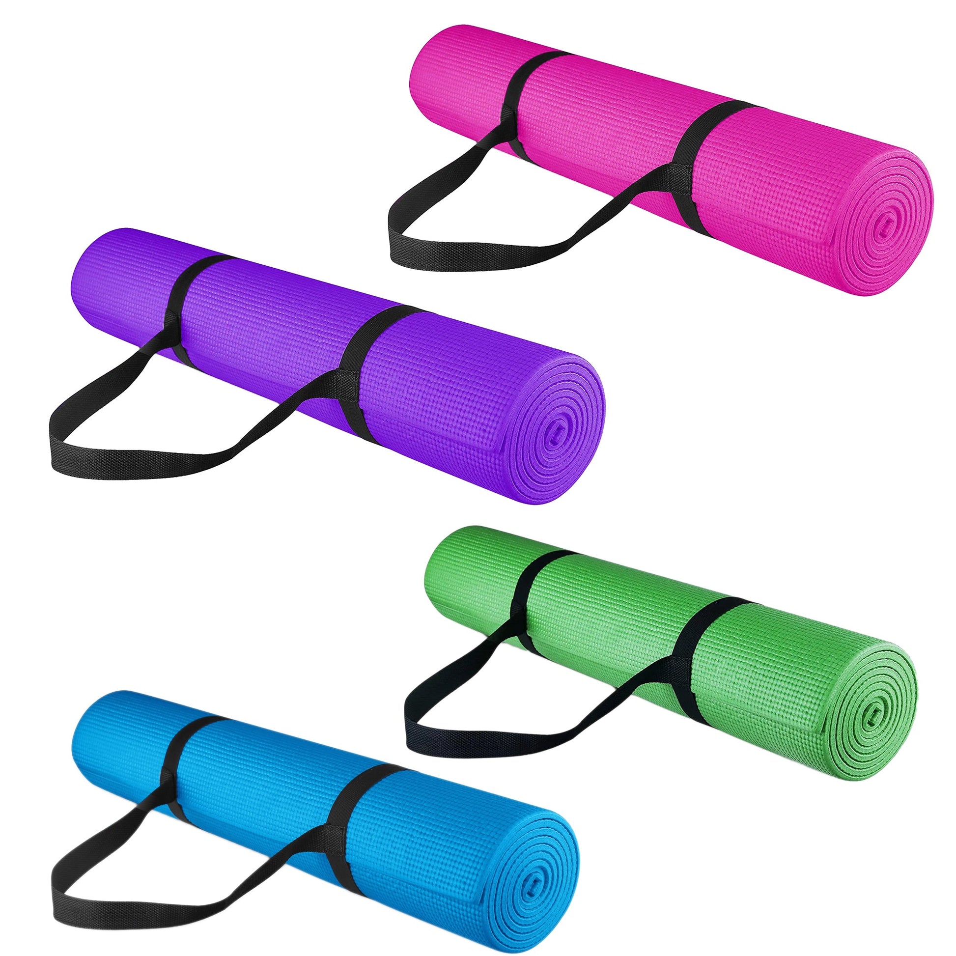 Ultra-Comfort 15mm NBR Foam Yoga Mat – Non-Slip, Joint-Supportive Pad for Home Workouts, Pilates, HIIT & More – Portable with Carry Strap