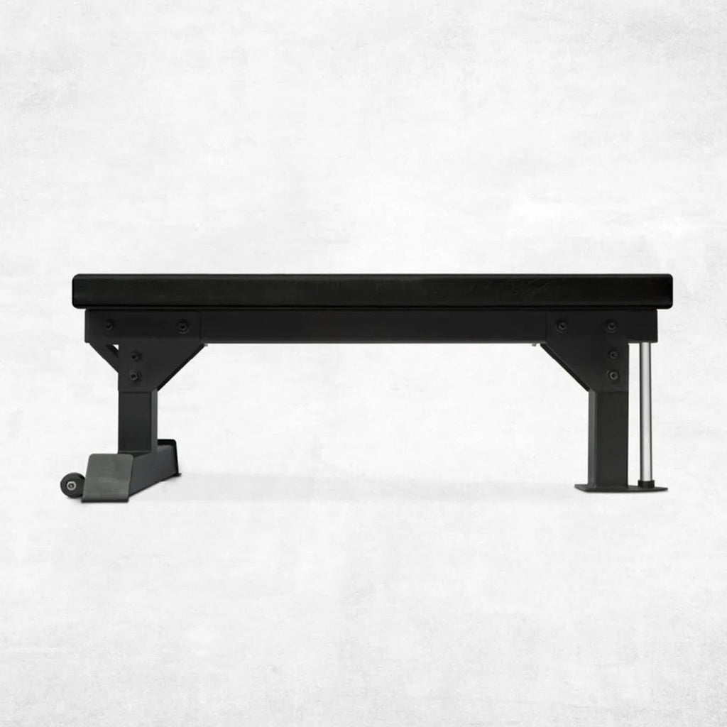 Commercial Flat Weight Bench – Steel Frame, Ultra-Thick Padding, Mobility Wheels, 300 kg Capacity – Built for Chest Workouts & Home Gym Setups