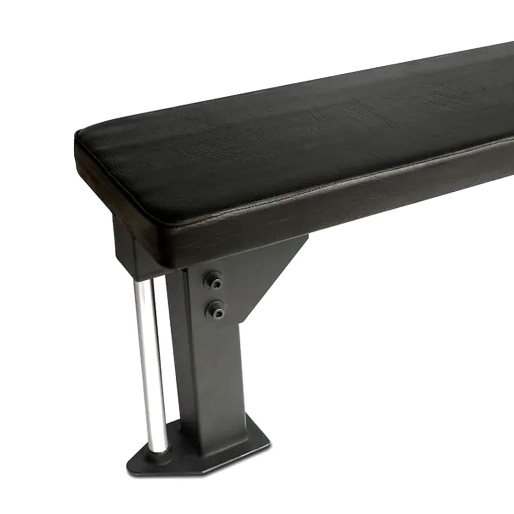 Commercial Flat Weight Bench – Steel Frame, Ultra-Thick Padding, Mobility Wheels, 300 kg Capacity – Built for Chest Workouts & Home Gym Setups