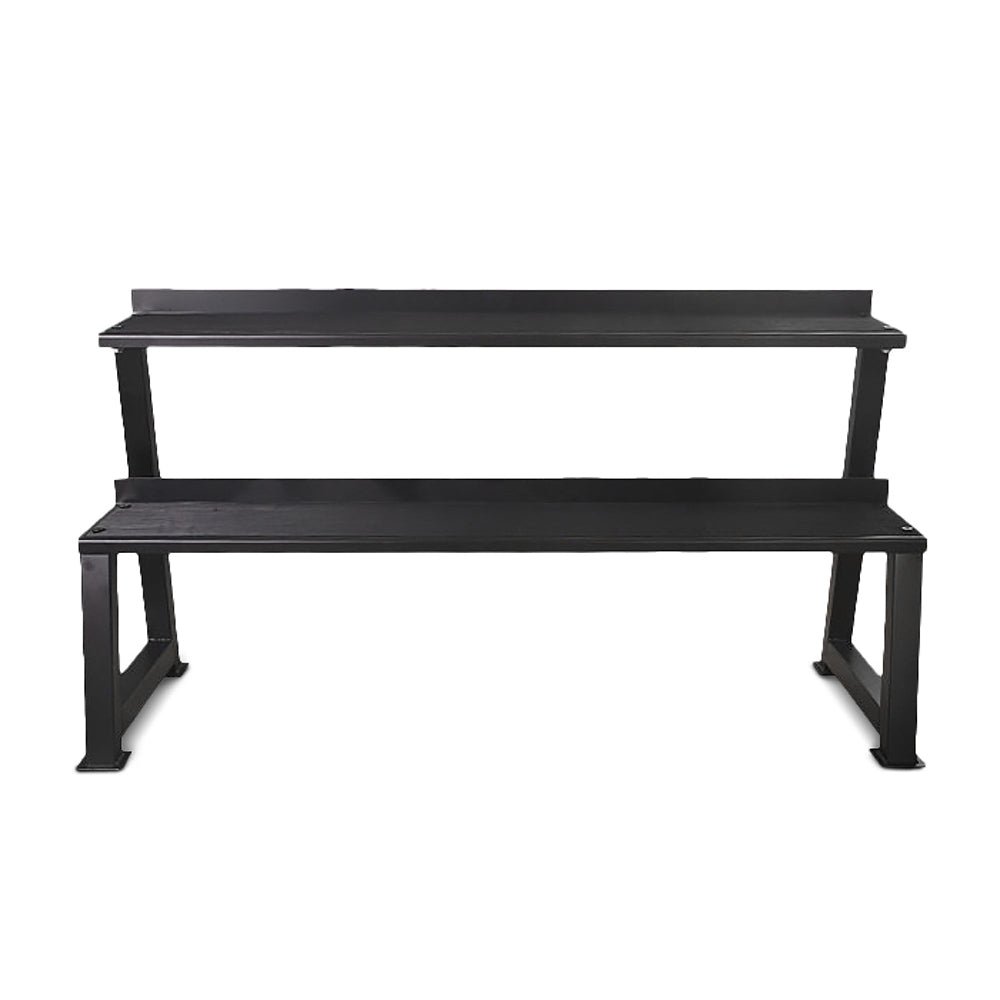 Kettlebell Storage Rack Heavy-Duty Steel 2-Tier Weight Rack