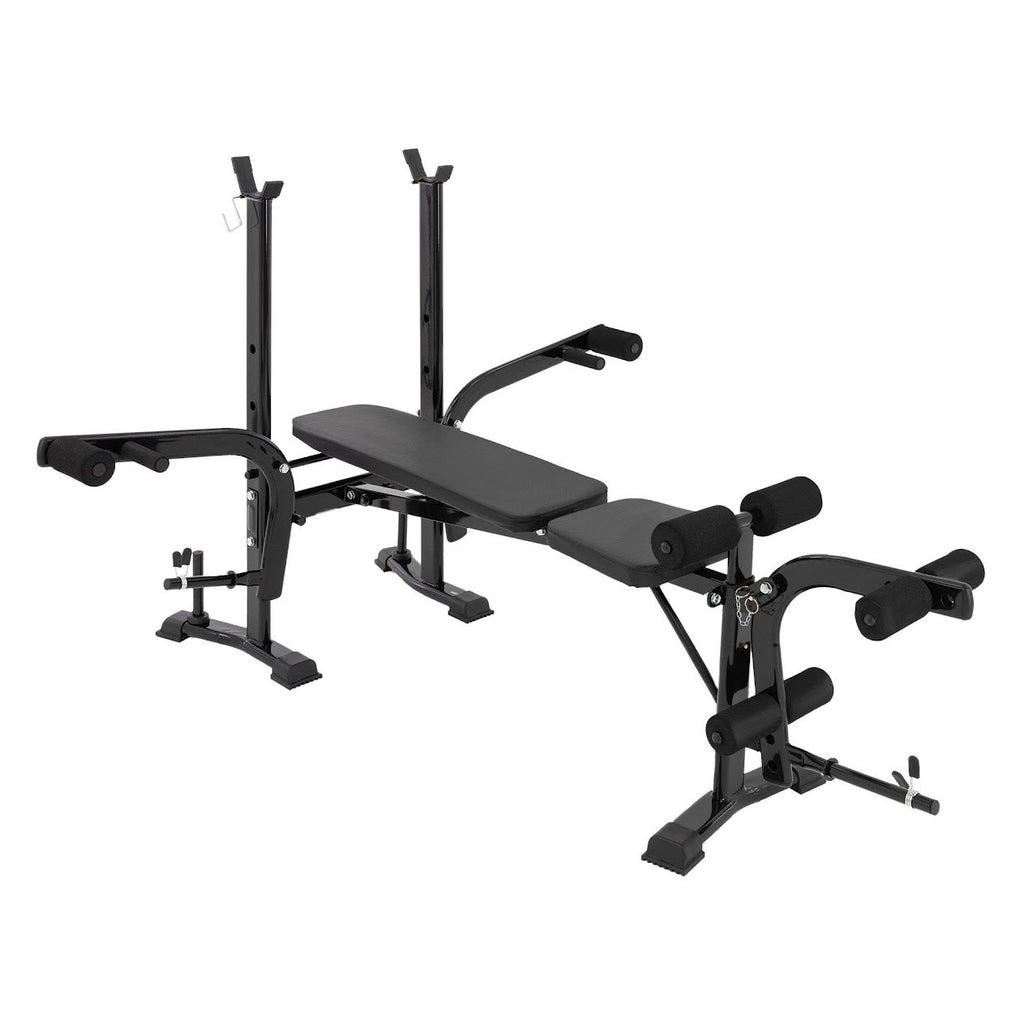 Premium Adjustable Multi-Bench with Lat Pulldown & Leg Extension | Commercial Steel Frame | Total Body Strength Workouts for Home Gym Spaces