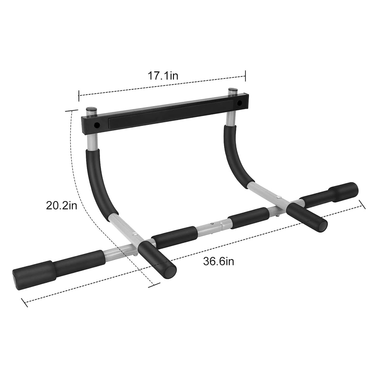 Heavy Duty Door Pull Up Bar | No Screws Required | Ergonomic Non Slip Grip | Home Gym Equipment for Strength & Fitness Training