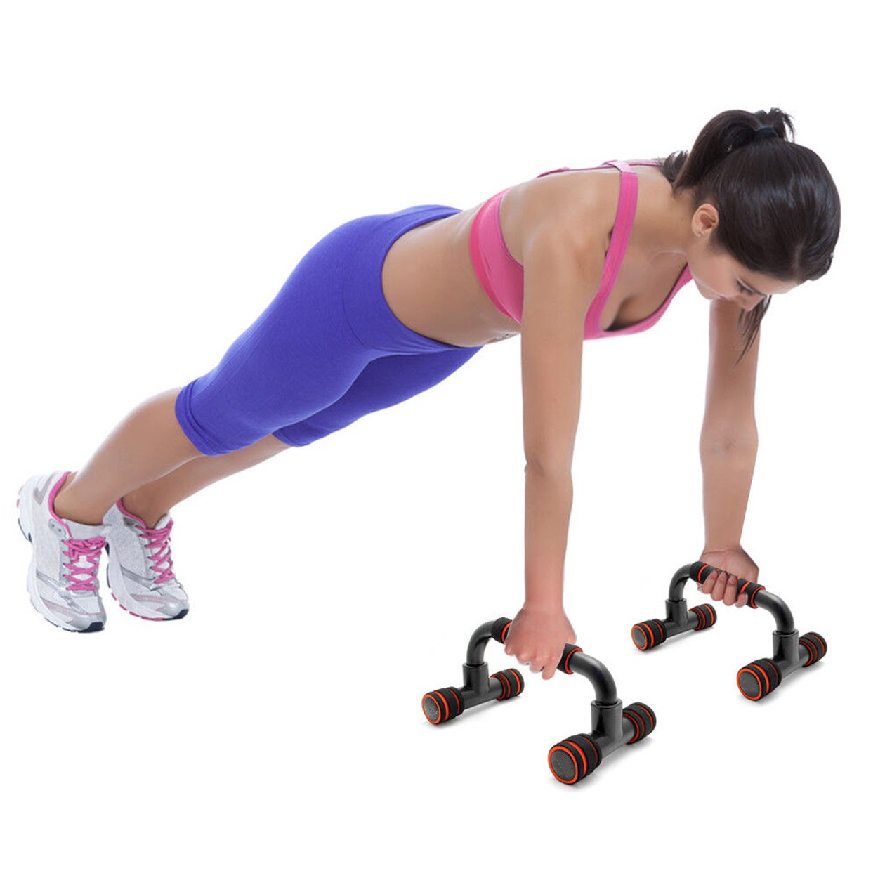 Premium Push‑Up Bars with Anti‑Slip Grips – Durable PVC/PP Workout Handles for Chest, Shoulders & Triceps – Compact Home Gym Accessory