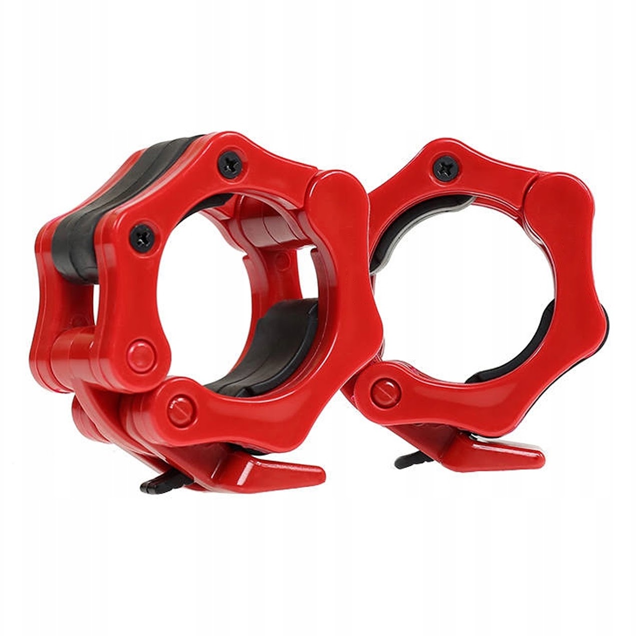 Secure Locking Olympic Barbell Collars – Heavy-Duty Quick Release Clips, Adjustable 2" Weight Clamps for CrossFit, Powerlifting, and Home Gym Barbell Training