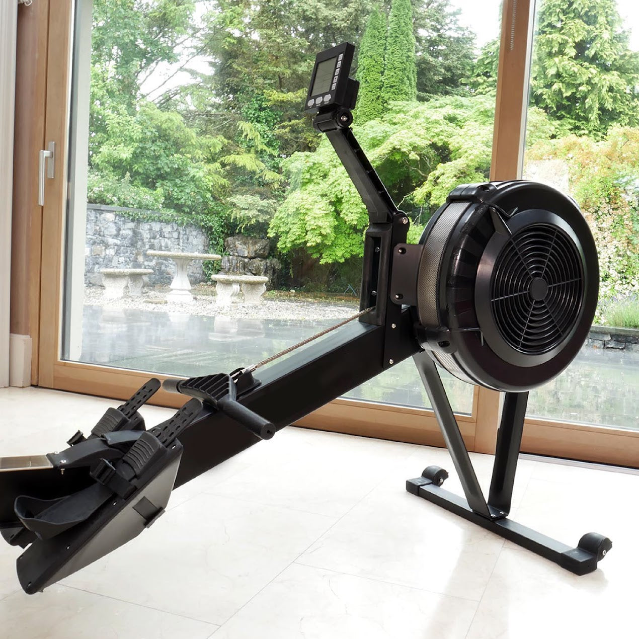 Professional-Grade Air Rowing Machine | Foldable Aluminum Build, 10 Resistance Levels, Smart Monitor & Ergonomic Seat for Compact Home Gyms