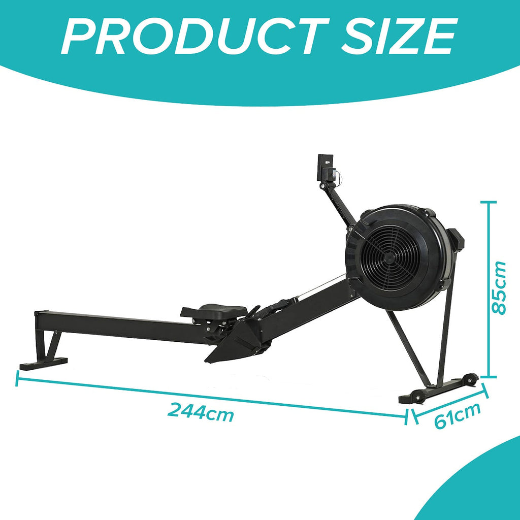 Professional-Grade Air Rowing Machine | Foldable Aluminum Build, 10 Resistance Levels, Smart Monitor & Ergonomic Seat for Compact Home Gyms