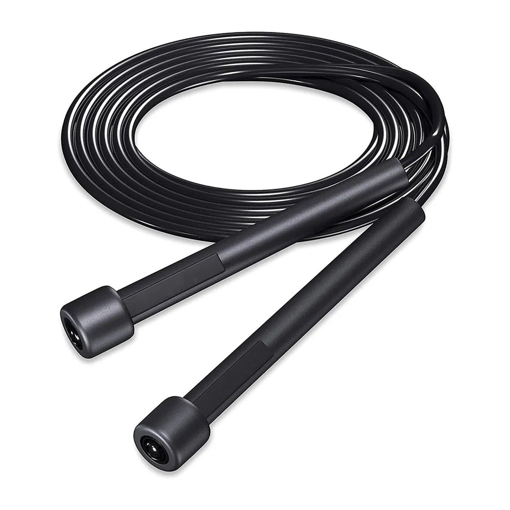 Black Adjustable Speed Skipping Rope – Durable PVC Cable, 360° Ergonomic Grip, Tangle‑Free for Cardio & Agility, Ideal for Home Gym Training