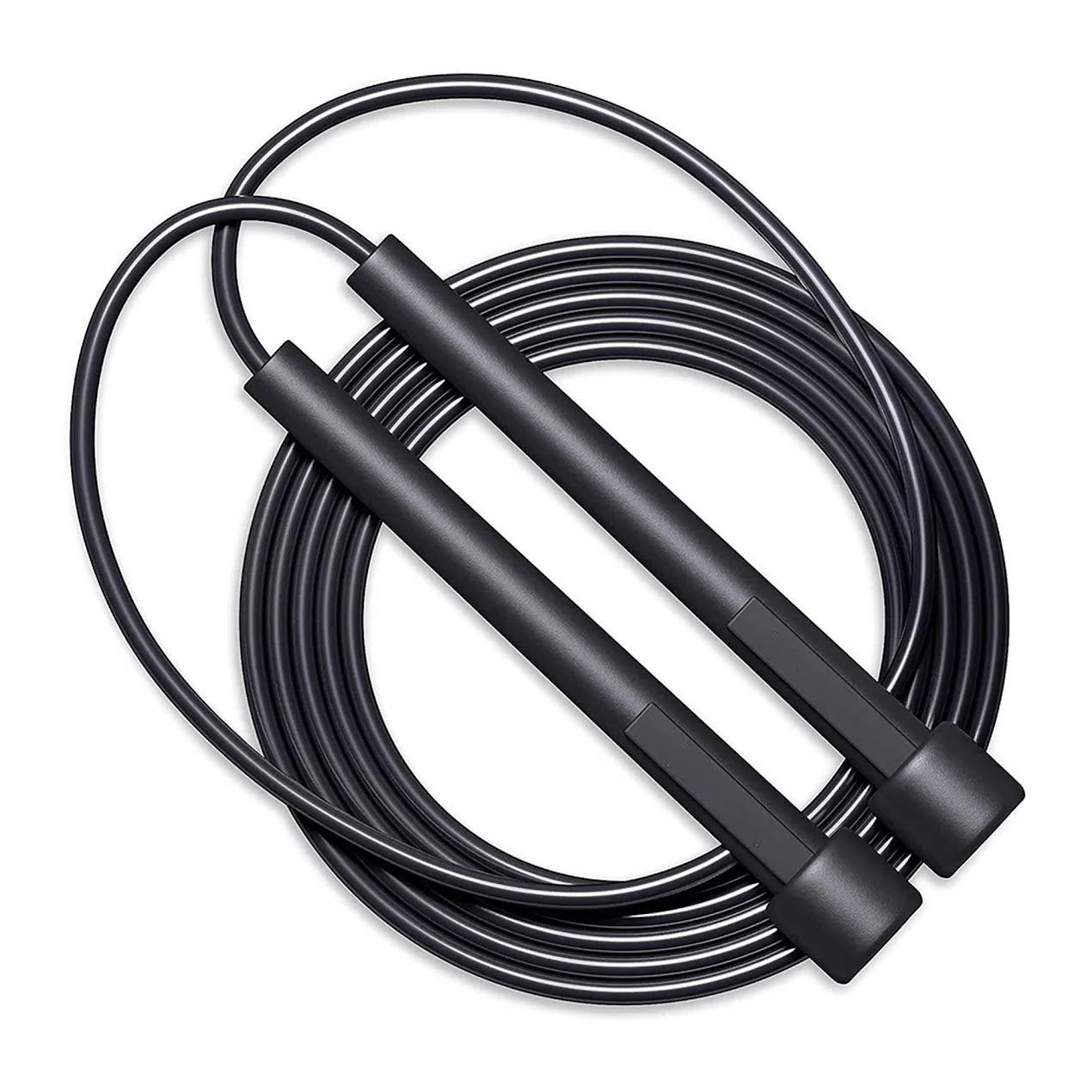 Black Adjustable Speed Skipping Rope – Durable PVC Cable, 360° Ergonomic Grip, Tangle‑Free for Cardio & Agility, Ideal for Home Gym Training
