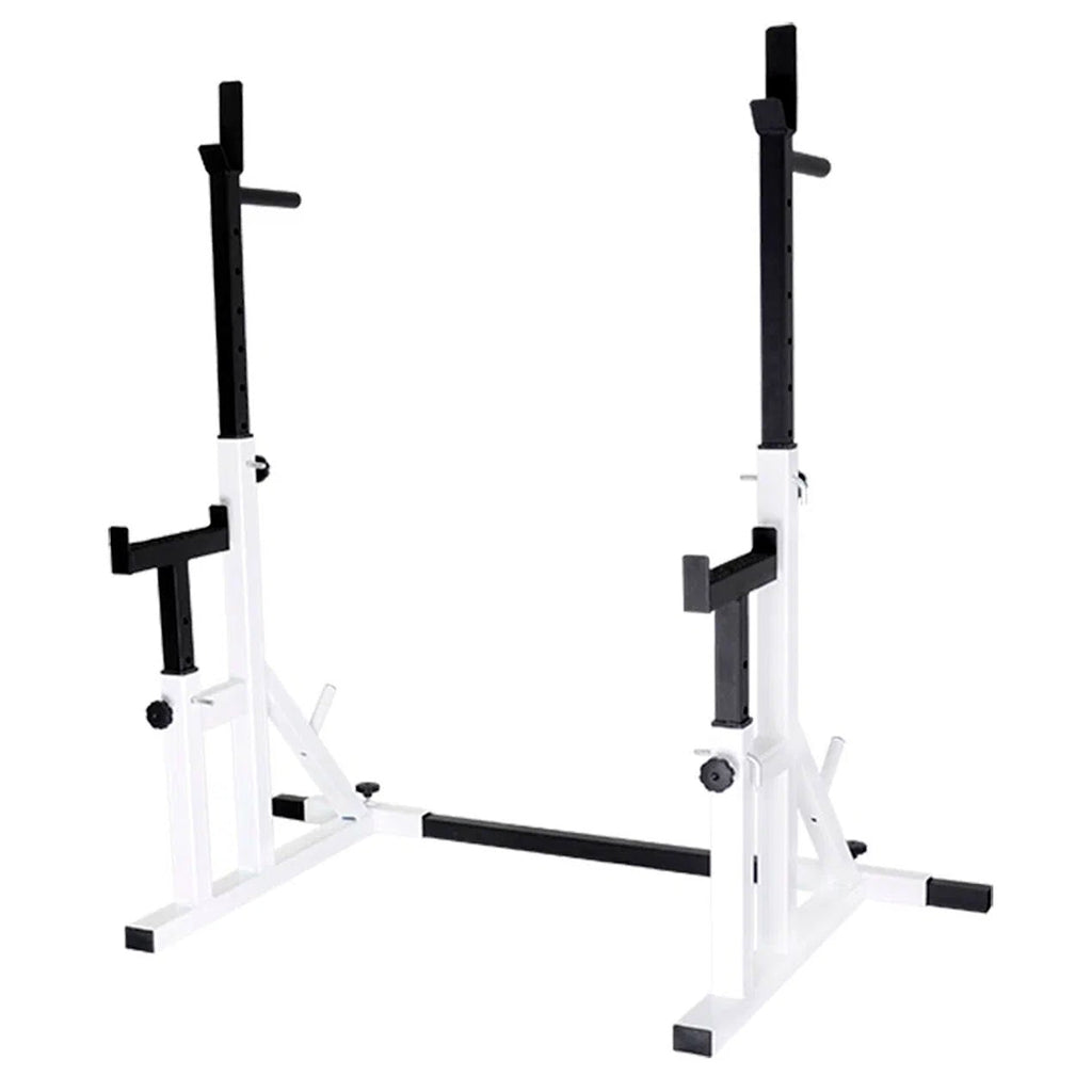 Pro-Grade Adjustable Squat & Bench Press Rack – Heavy-Duty Steel, Multi-Level Safety Pins, Compact Design for Strength Training in Home Gyms