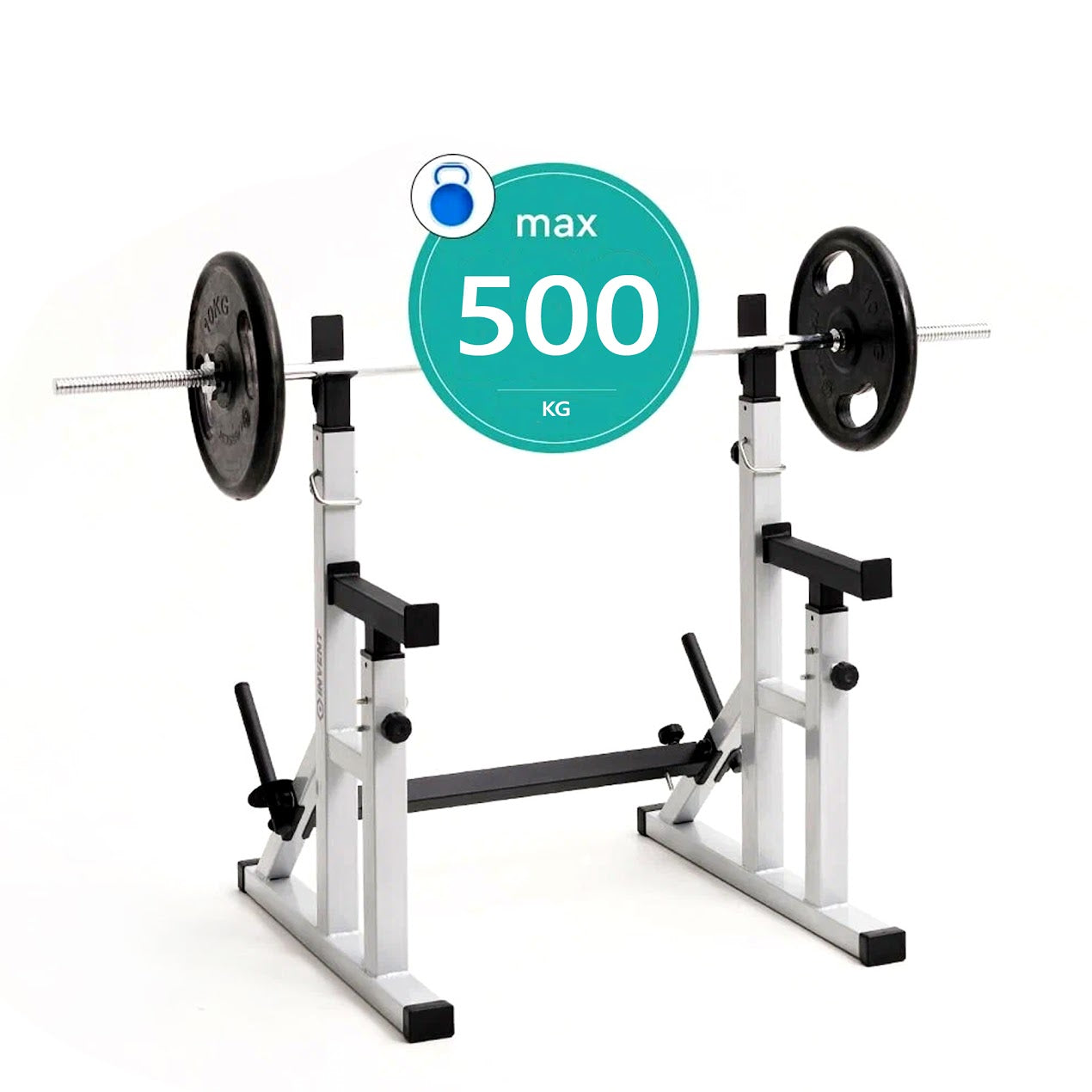 Pro-Grade Adjustable Squat & Bench Press Rack – Heavy-Duty Steel, Multi-Level Safety Pins, Compact Design for Strength Training in Home Gyms