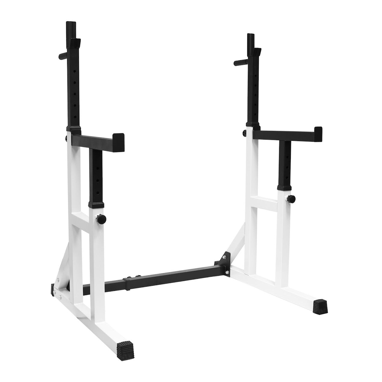 Pro-Grade Adjustable Squat & Bench Press Rack – Heavy-Duty Steel, Multi-Level Safety Pins, Compact Design for Strength Training in Home Gyms